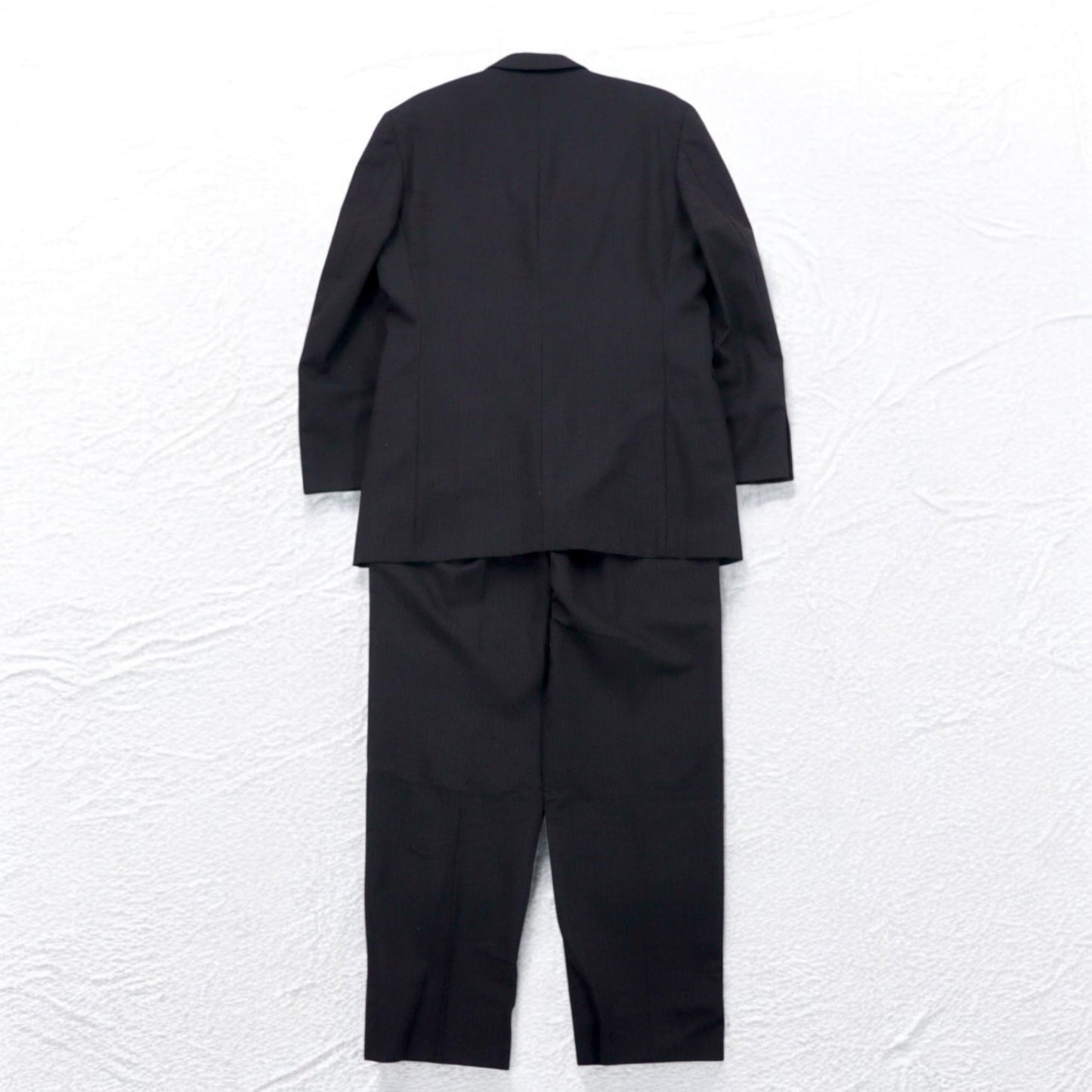 STUDIO by D'URBAN 80s 3B Suit Set, Size XL, Gray Striped Wool, Made in Japan