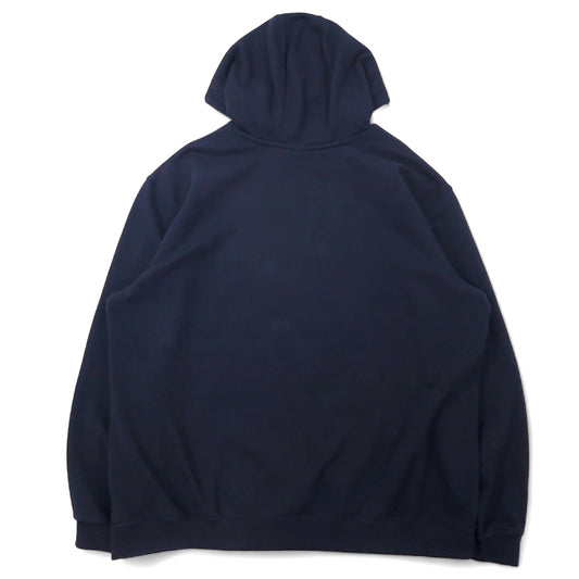 Carhartt Loose-Fit Pullover Hoodie, Size 2XL, Navy, Cotton, Fleece-Lined, Midweight PO Hoodie, K121-472