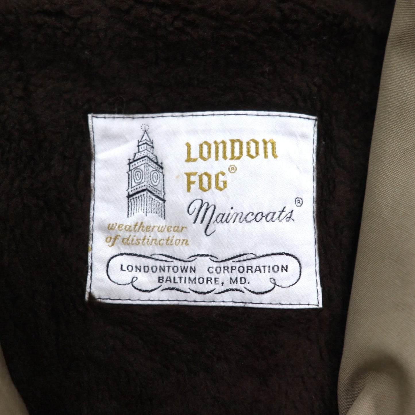 LONDON FOG ステンカラー トレンチコート XL ベージュ 比翼 エポレット ファーライナー着脱式 ベルト付き
