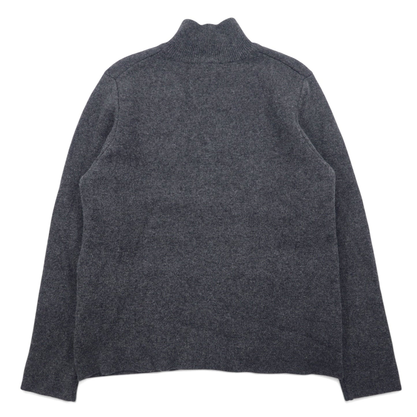 J.CREW Driver's Knit Full-Zip Jacket, Size L, Gray, Wool, Double Zip