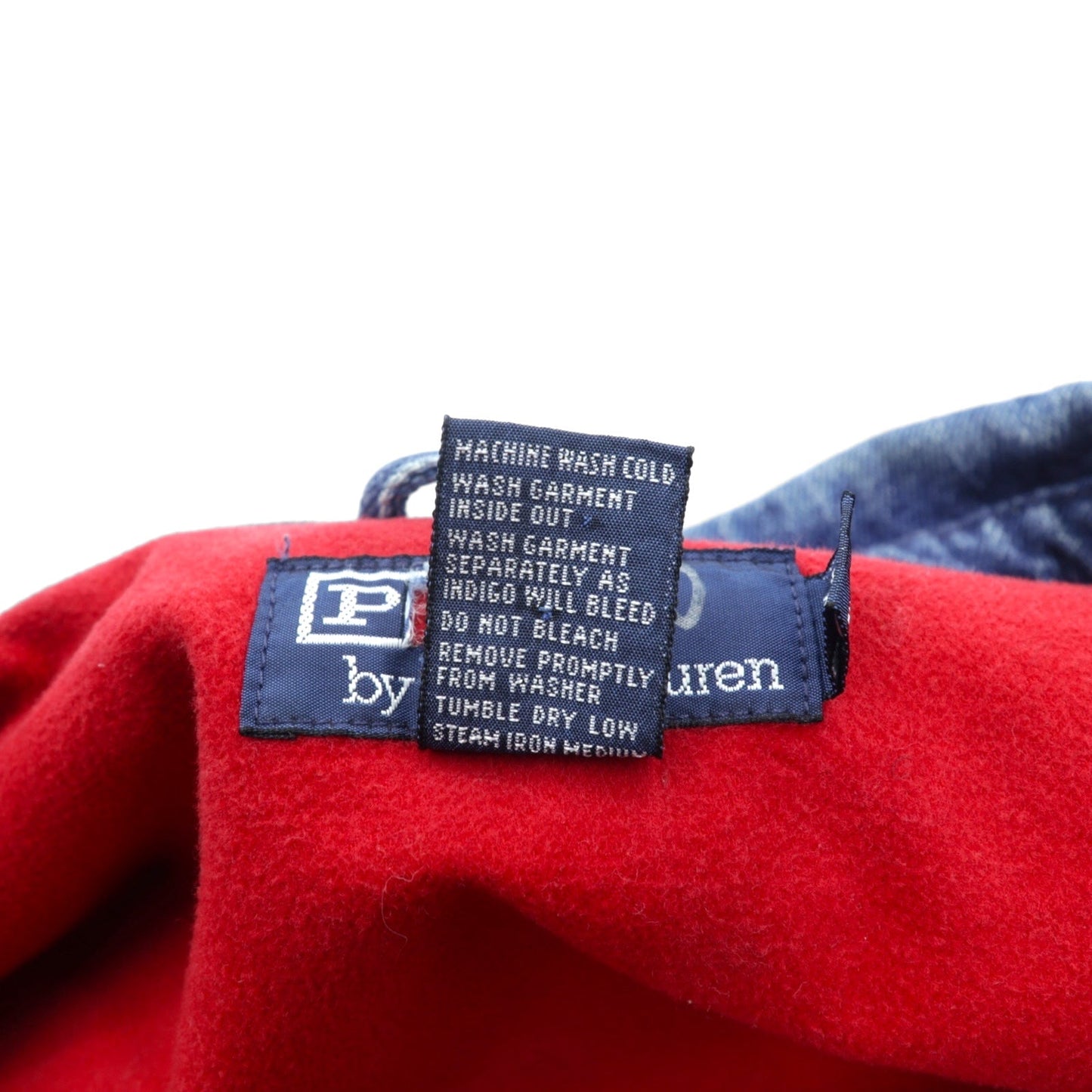 Polo Ralph Lauren 90年代 デニム スウィングトップ ハリントンジャケット M インディゴ フランネルライニング スモールポニー刺繍 チンストラップ