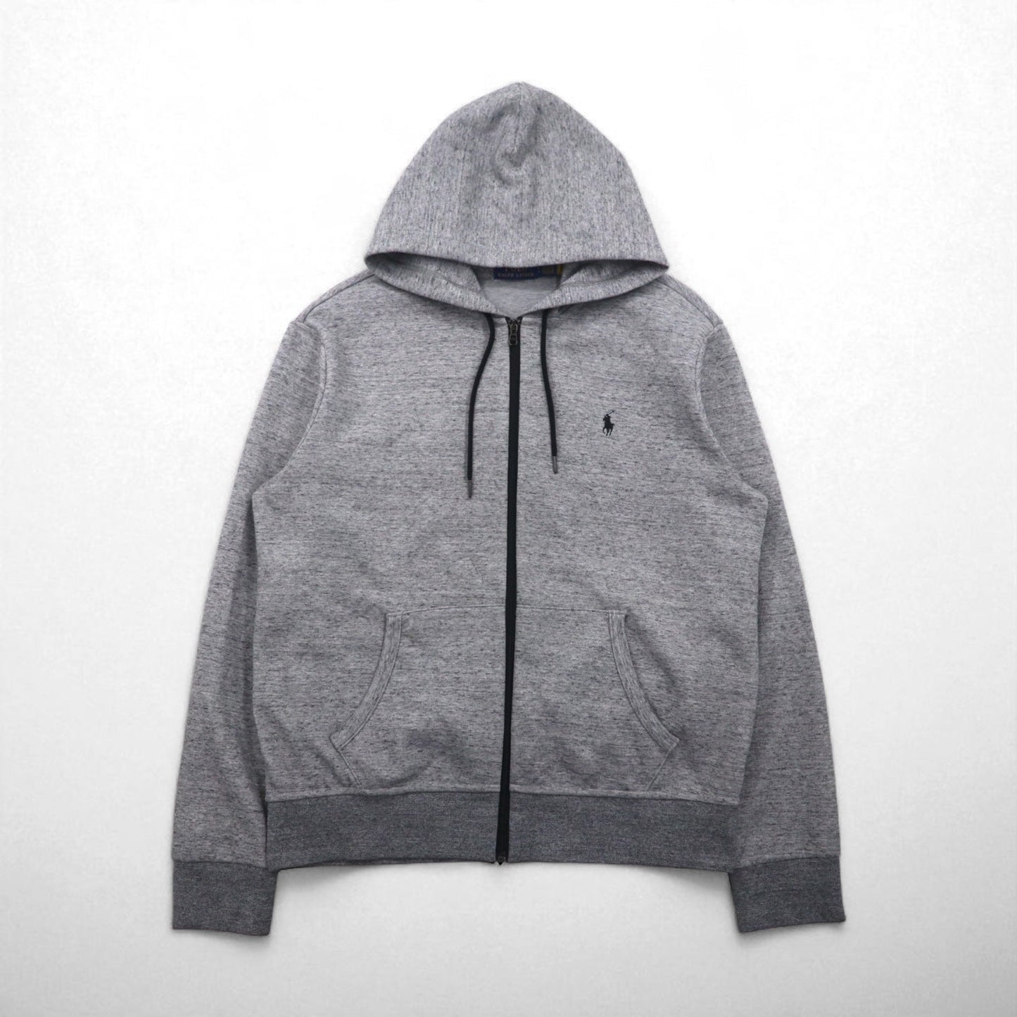 Polo Ralph Lauren ジップパーカー L グレー ストレッチ スモールポニー刺繡
