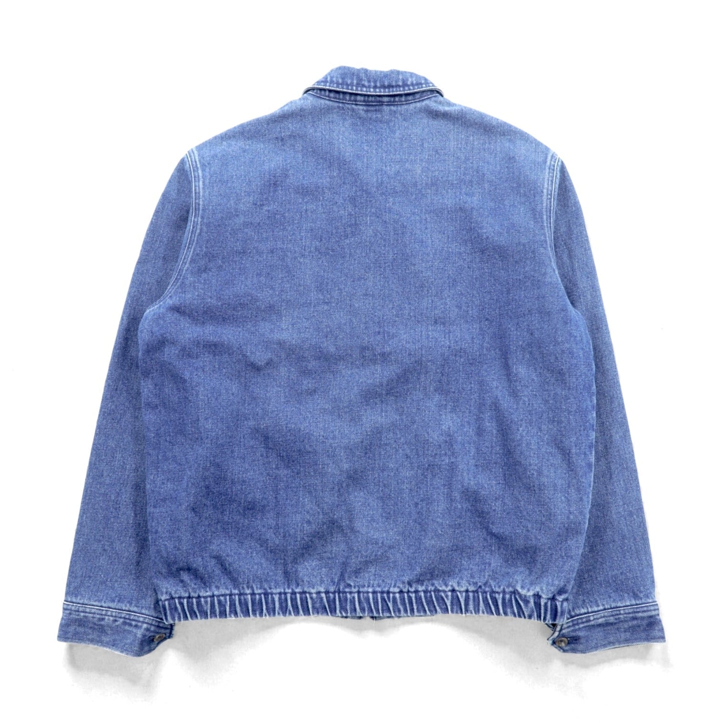 Polo Ralph Lauren 90年代 デニム スウィングトップ ハリントンジャケット M インディゴ フランネルライニング スモールポニー刺繍 チンストラップ