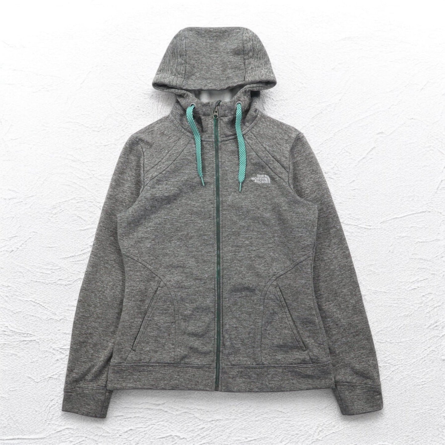 THE NORTH FACE フルジップパーカー M グレー ポリエステル ロゴ刺繍 US規格 A40A