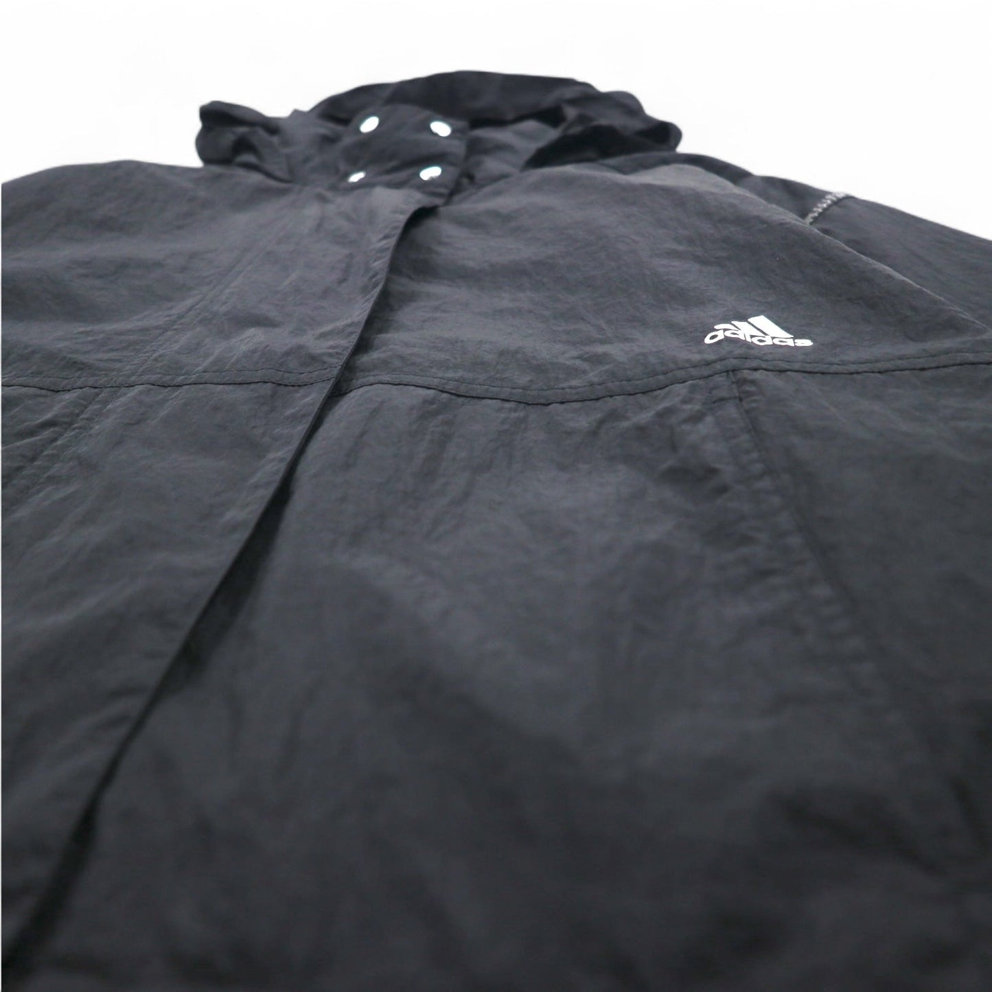 adidas ナイロン トラックジャケット ジャージ S ブラック ドローコード W S2S スリーストライプ ED1529