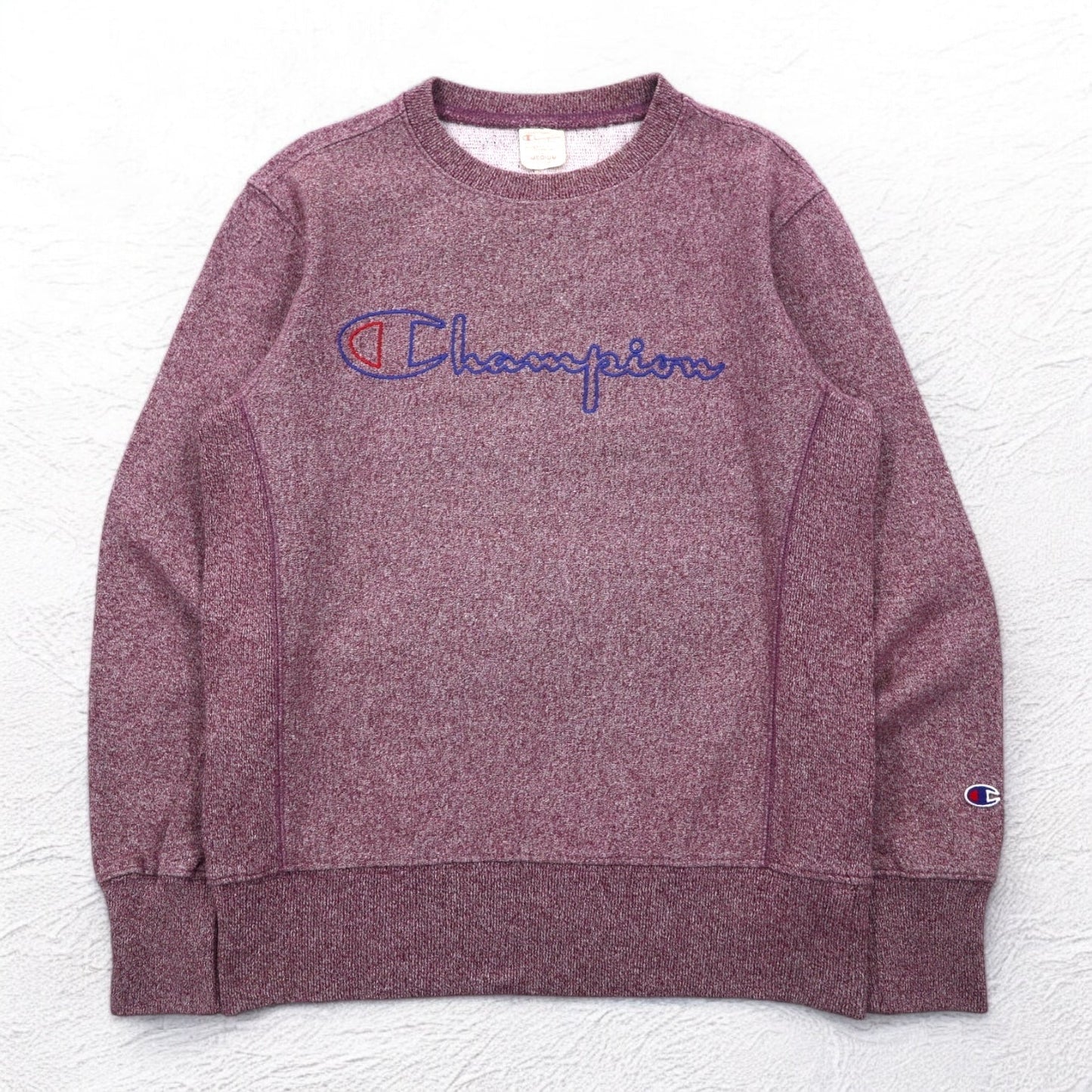 Champion Reverse Weave Sweatshirt, Size M, Red, Solid Color Tag, Reprint, Made in Turkey