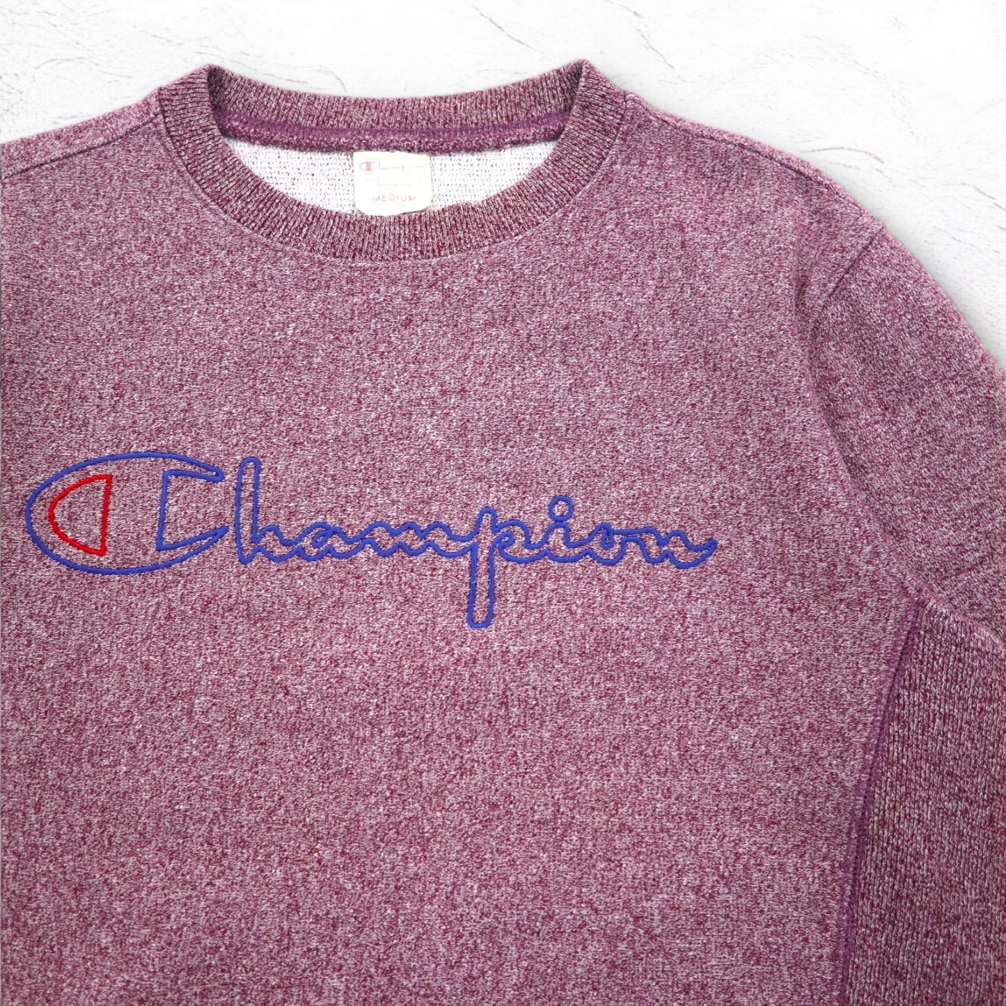 Champion Reverse Weave Sweatshirt, Size M, Red, Solid Color Tag, Reprint, Made in Turkey
