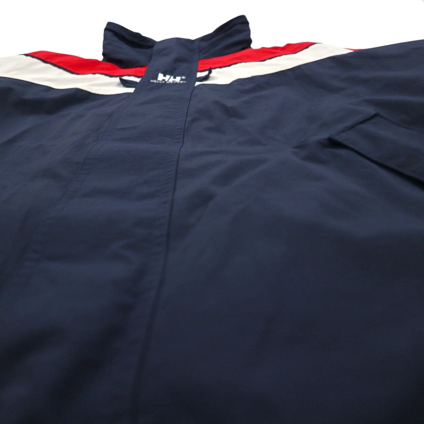 HELLY HANSEN セーリングジャケット ナイロンジャケット M ネイビー 防水 HELLY TECH ドローコード フード収納 25145Y トリコロール
