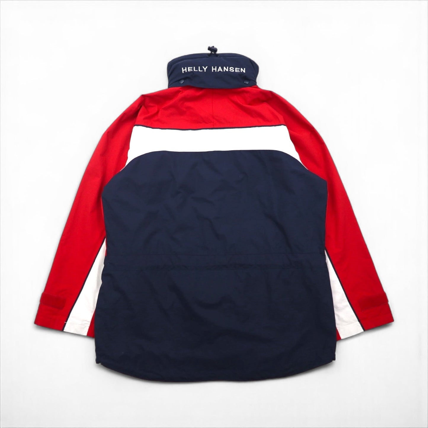 HELLY HANSEN セーリングジャケット ナイロンジャケット M ネイビー 防水 HELLY TECH ドローコード フード収納 25145Y トリコロール