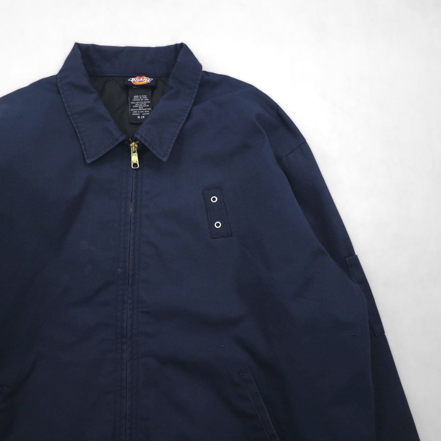 Dickies ワークジャケット ハリントンジャケット ジップアップブルゾン XL ネイビー
