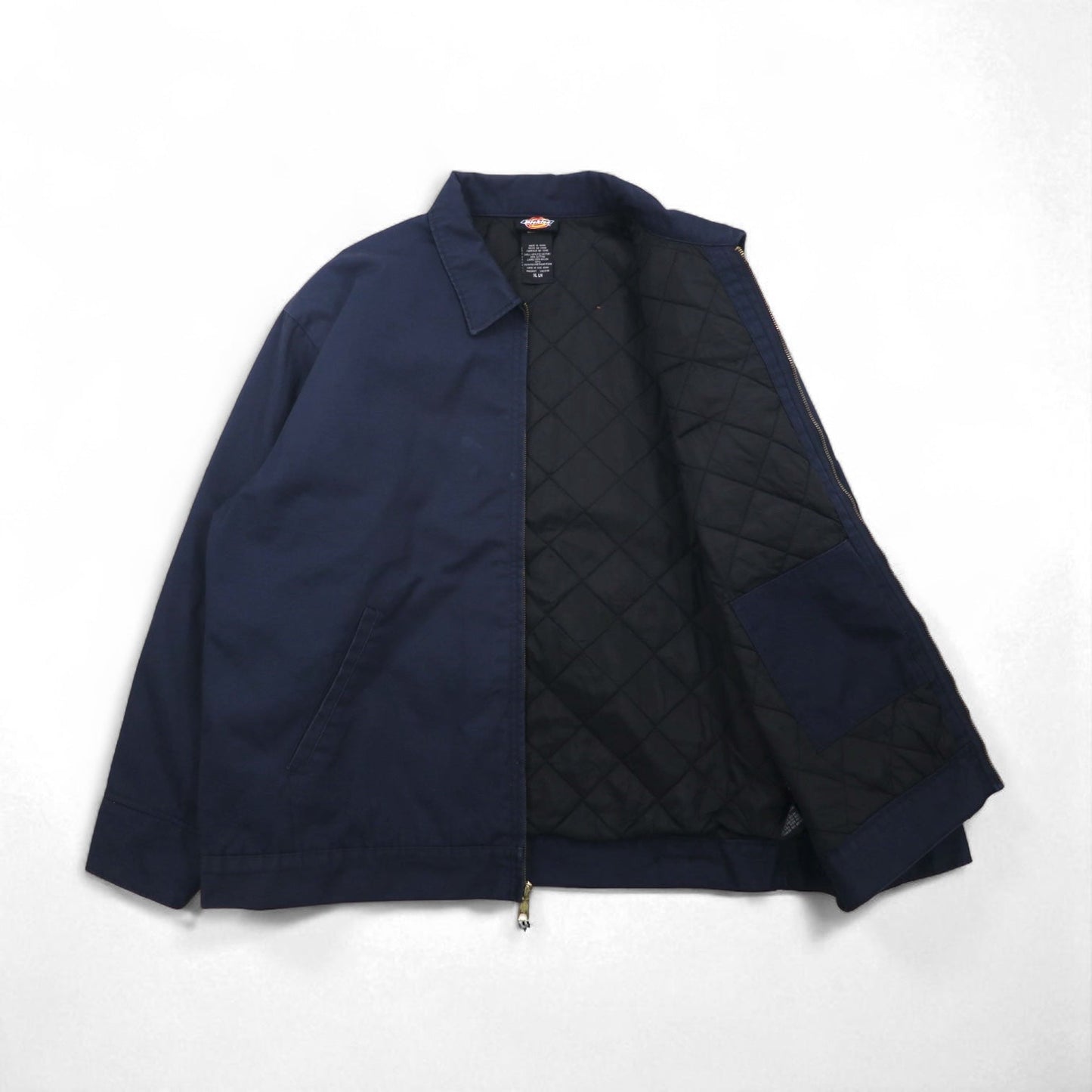 Dickies ワークジャケット ハリントンジャケット ジップアップブルゾン XL ネイビー