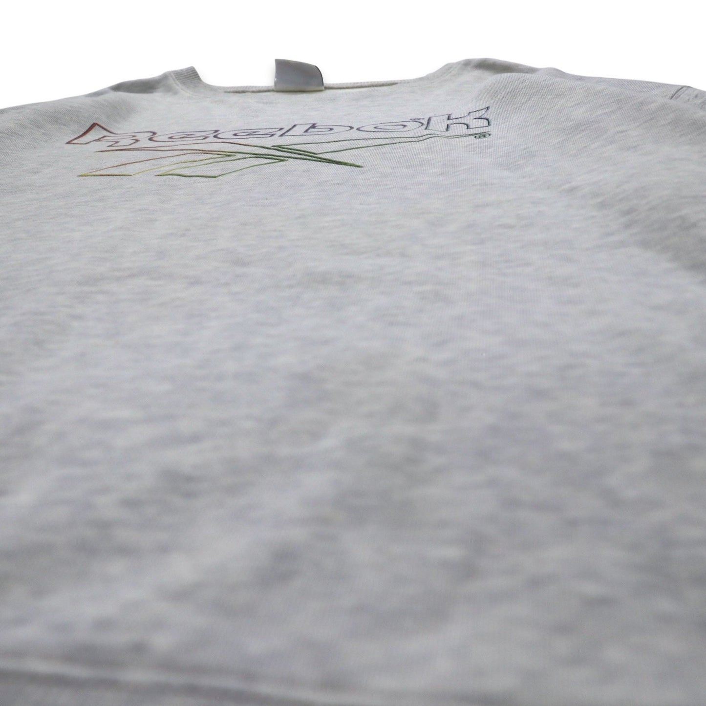 Reebok 90s Vector Logo Print Sweatshirt, Gray, Cotton, Size L