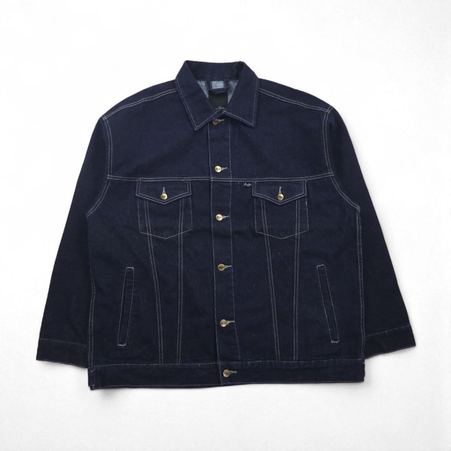Sean John 90年代 リジッド デニムジャケット Gジャン L インディゴ ブルー 濃紺