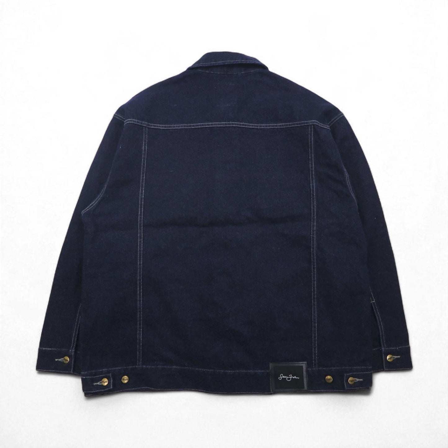Sean John 90年代 リジッド デニムジャケット Gジャン L インディゴ ブルー 濃紺