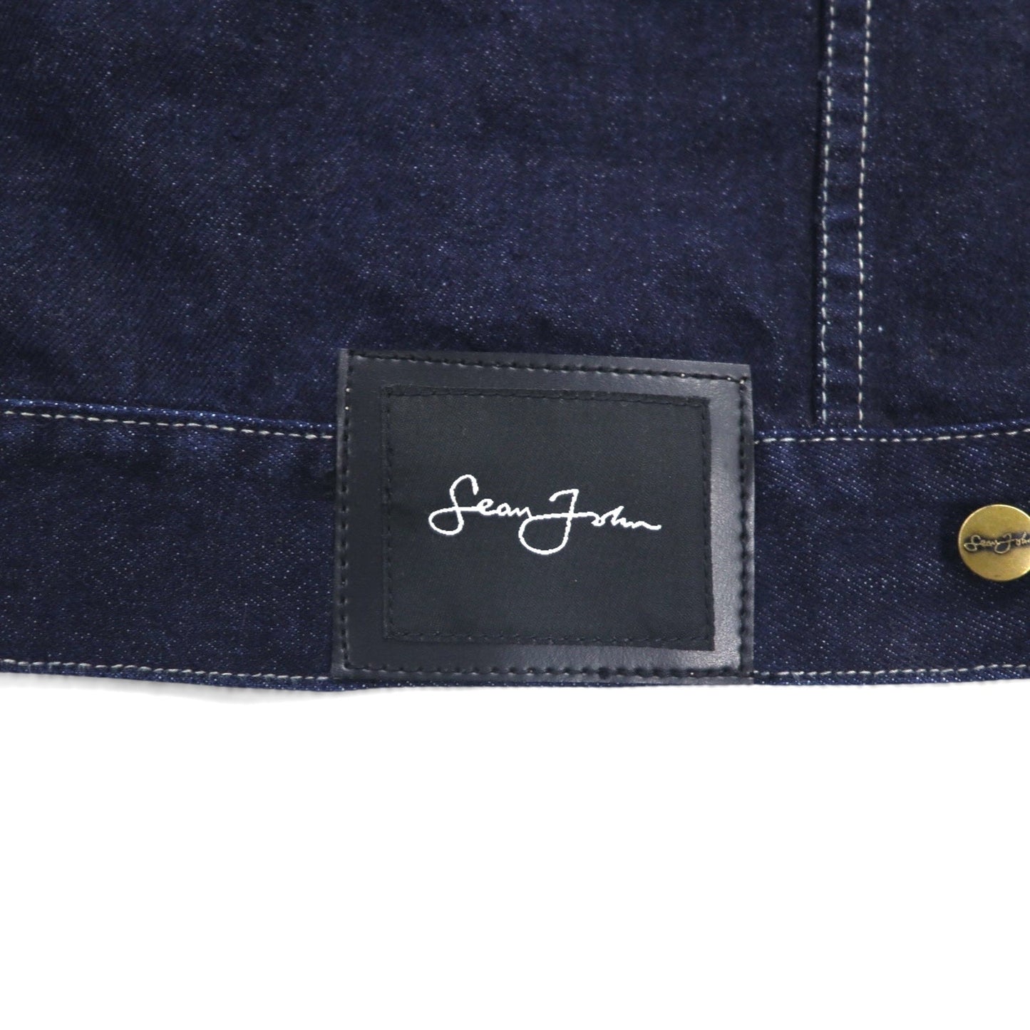Sean John 90年代 リジッド デニムジャケット Gジャン L インディゴ ブルー 濃紺