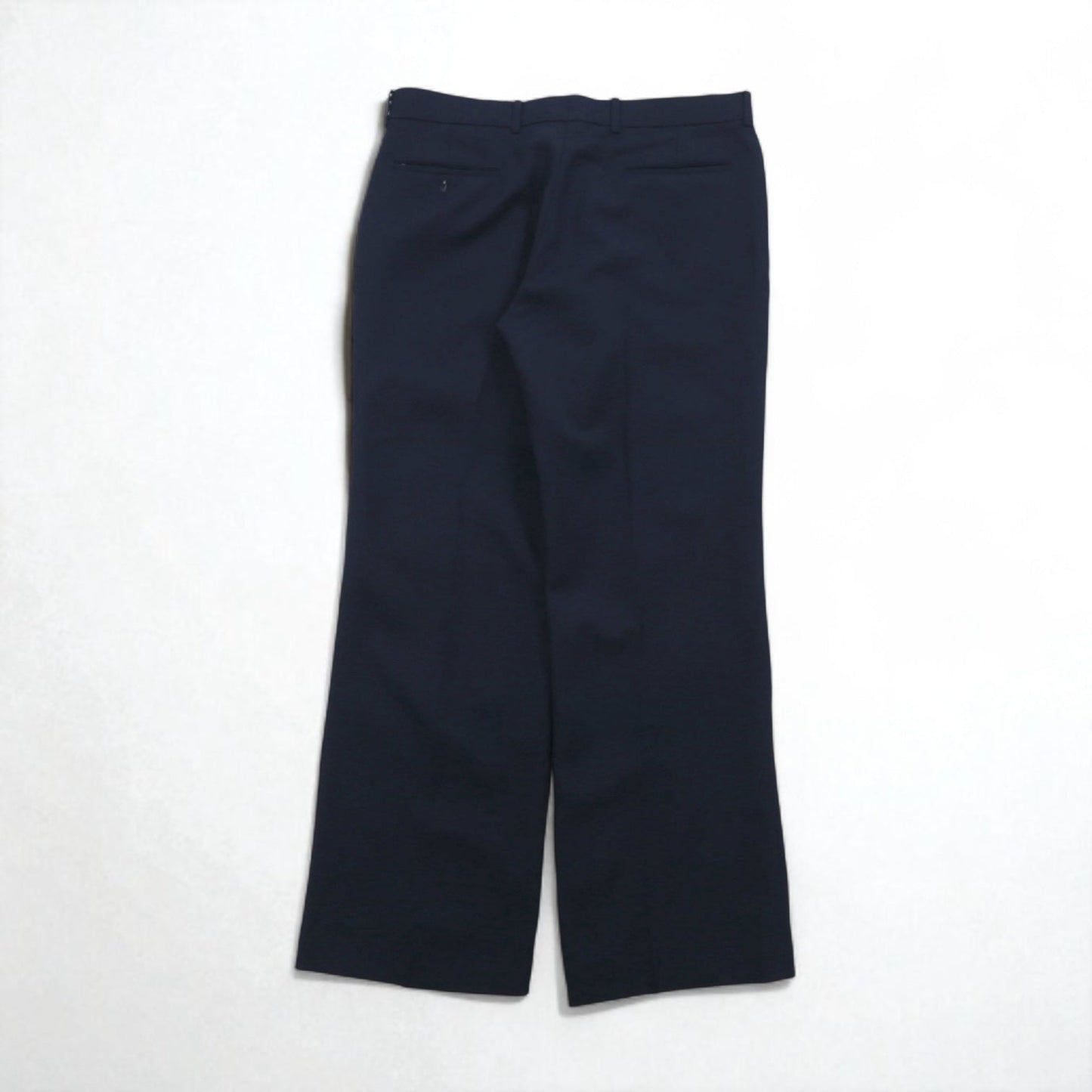 Levi's 1980s USA-Made Action Slacks STA-PREST Pants, Size L, Navy, Polyester, Rocket TALON Zip