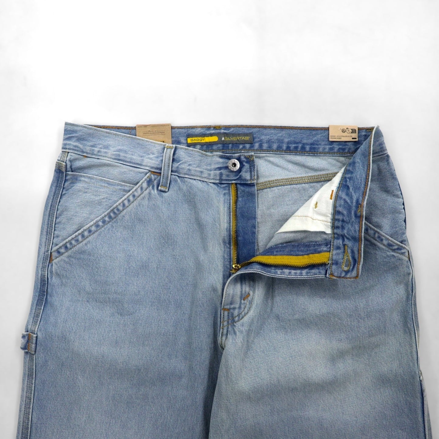 Levi's SILVERTAB シルバータブ  BAGGY CARPENTER バギー デニムパンツ ジーンズ L インディゴ ワイド A7489-0000 未使用品
