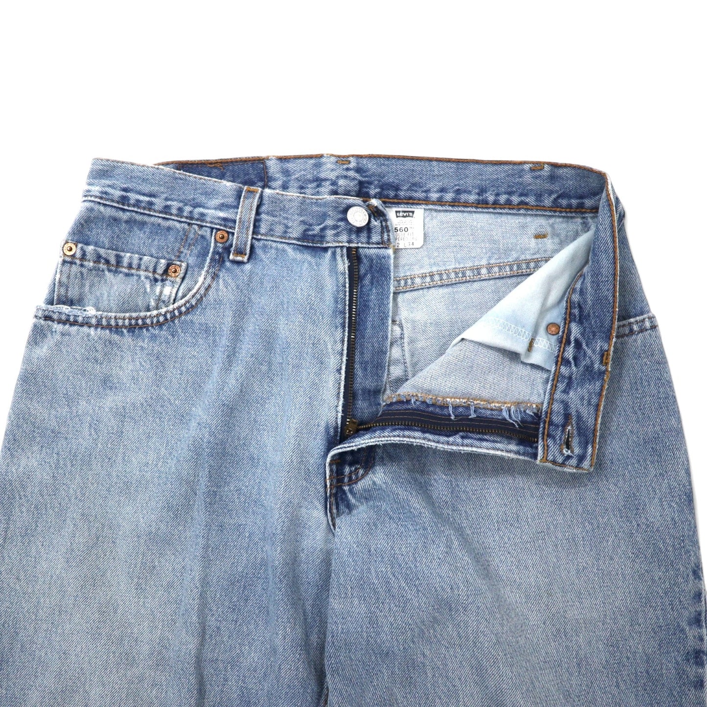 Levi's USA製 90年代 560 ルーズフィット テーパード デニムパンツ 32 ブルー コットン ジッパーフライ 560-4891