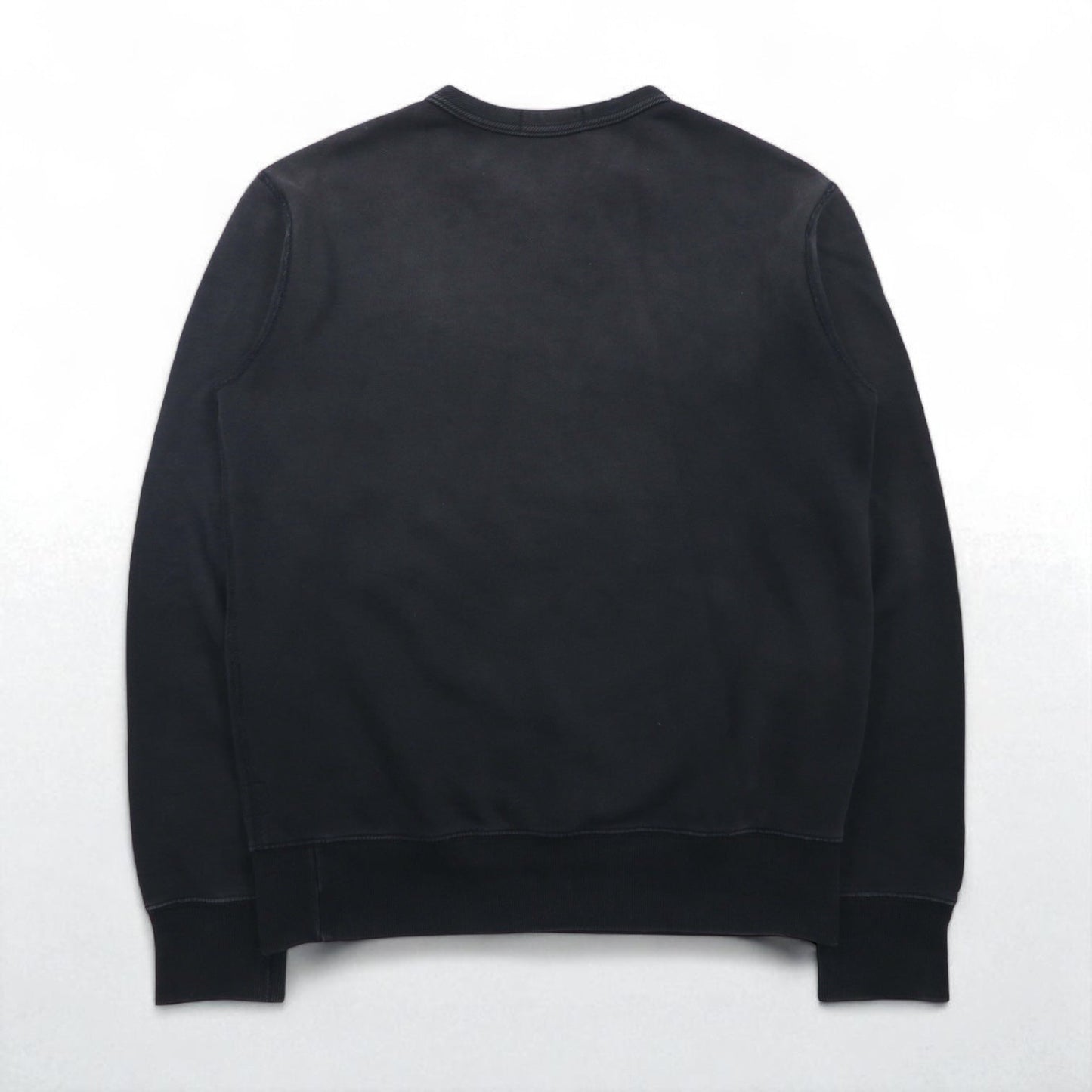Polo Ralph Lauren ヴィンテージ加工 前V スウェット トレーナー S ブラック 105TH NAVAL STA