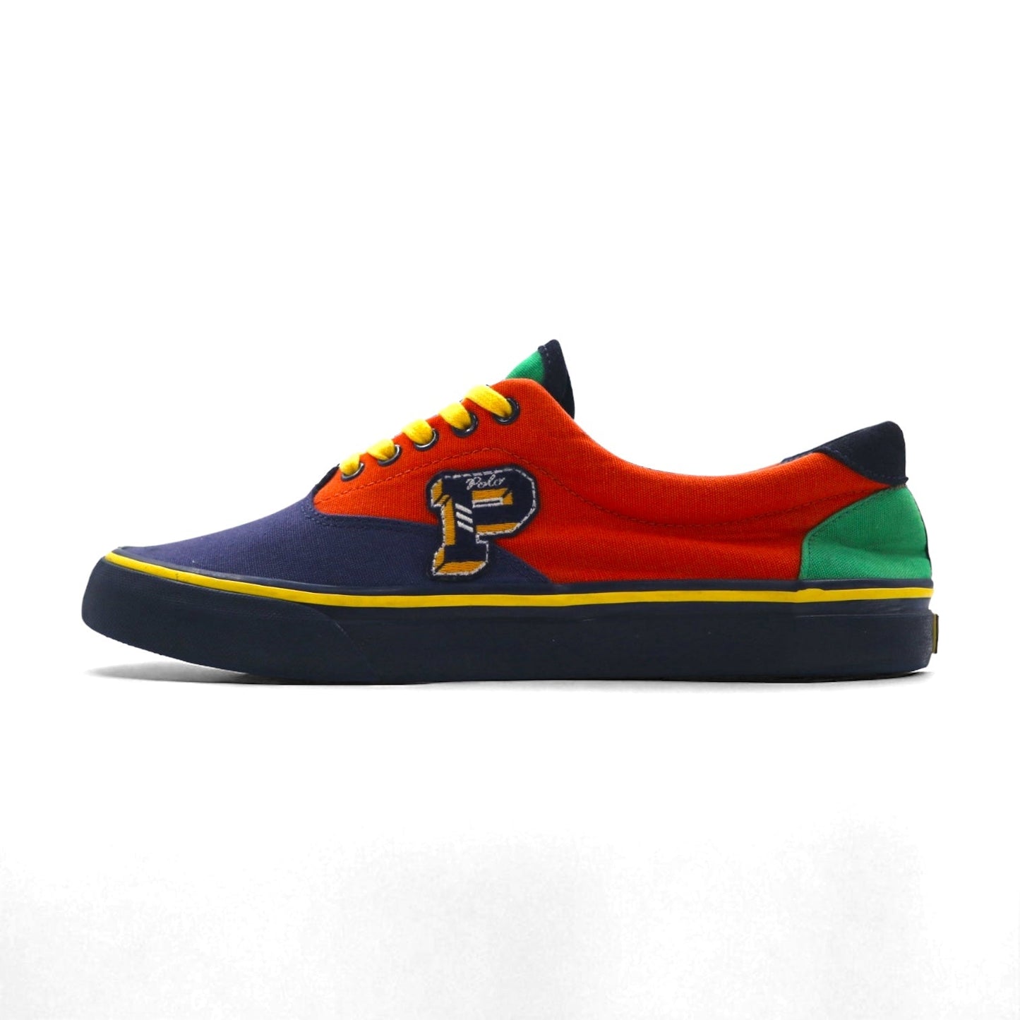 POLO RALPH LAUREN ソートン THORTON Ⅲ-NE キャンバス スニーカー 27cm マルチカラー ロゴワッペン 01087
