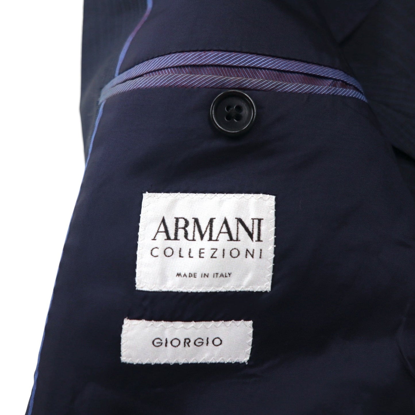 ARMANI COLLEZIONI イタリア製 セットアップ スーツ S ネイビー ウール GIORGIO