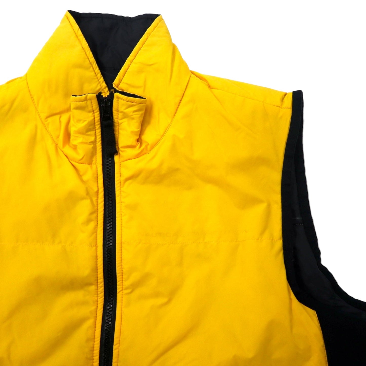 NAUTICA COMPETITION Reversible Fleece and Nylon Vest, Size L, Yellow