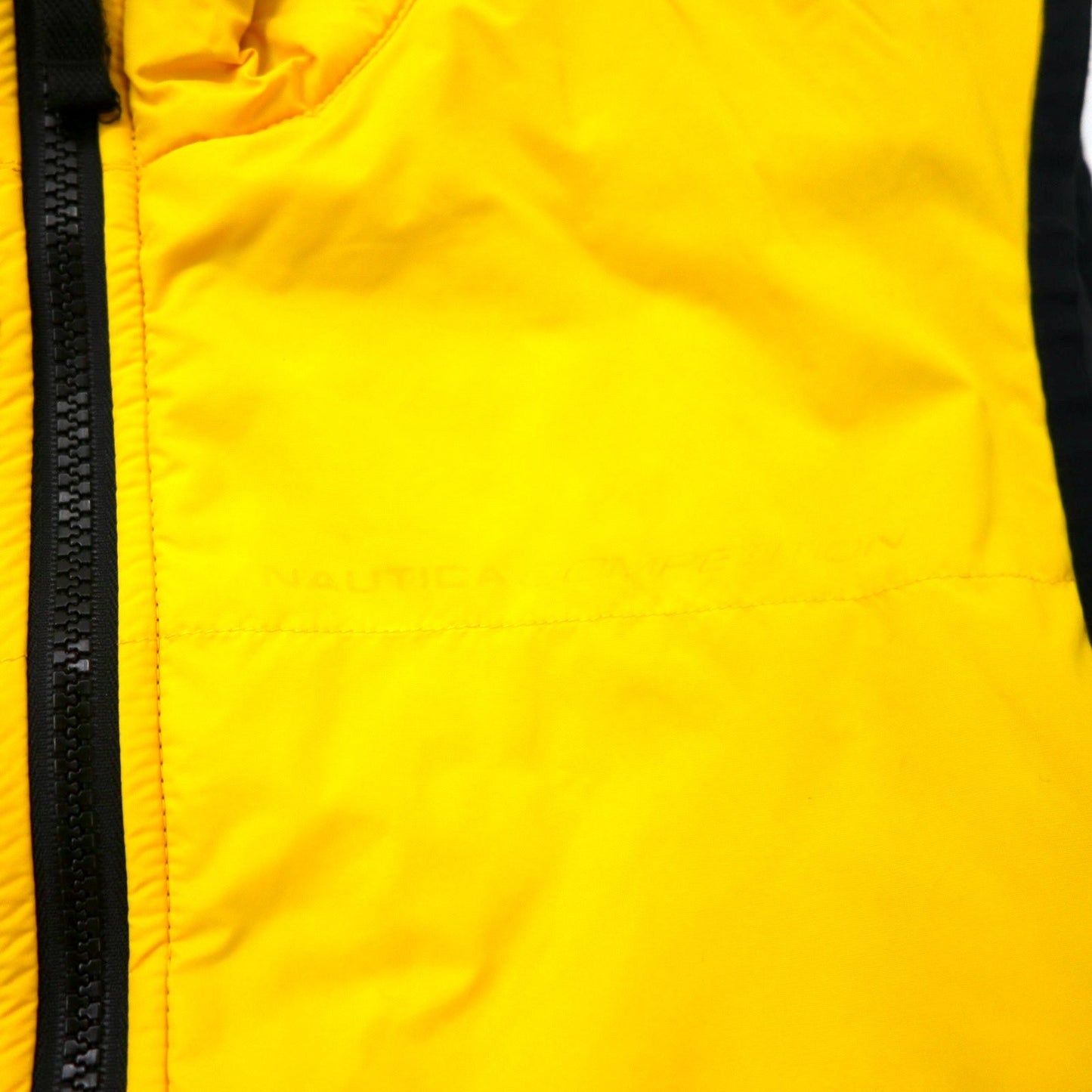 NAUTICA COMPETITION Reversible Fleece and Nylon Vest, Size L, Yellow