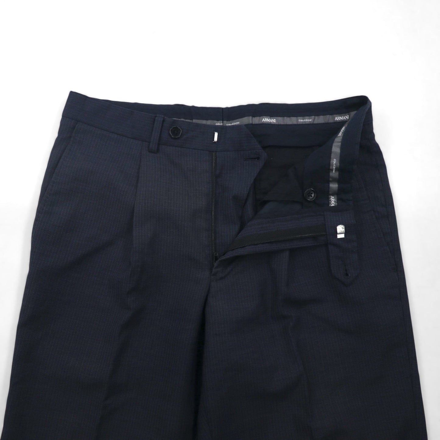 ARMANI COLLEZIONI イタリア製 セットアップ スーツ S ネイビー ウール GIORGIO