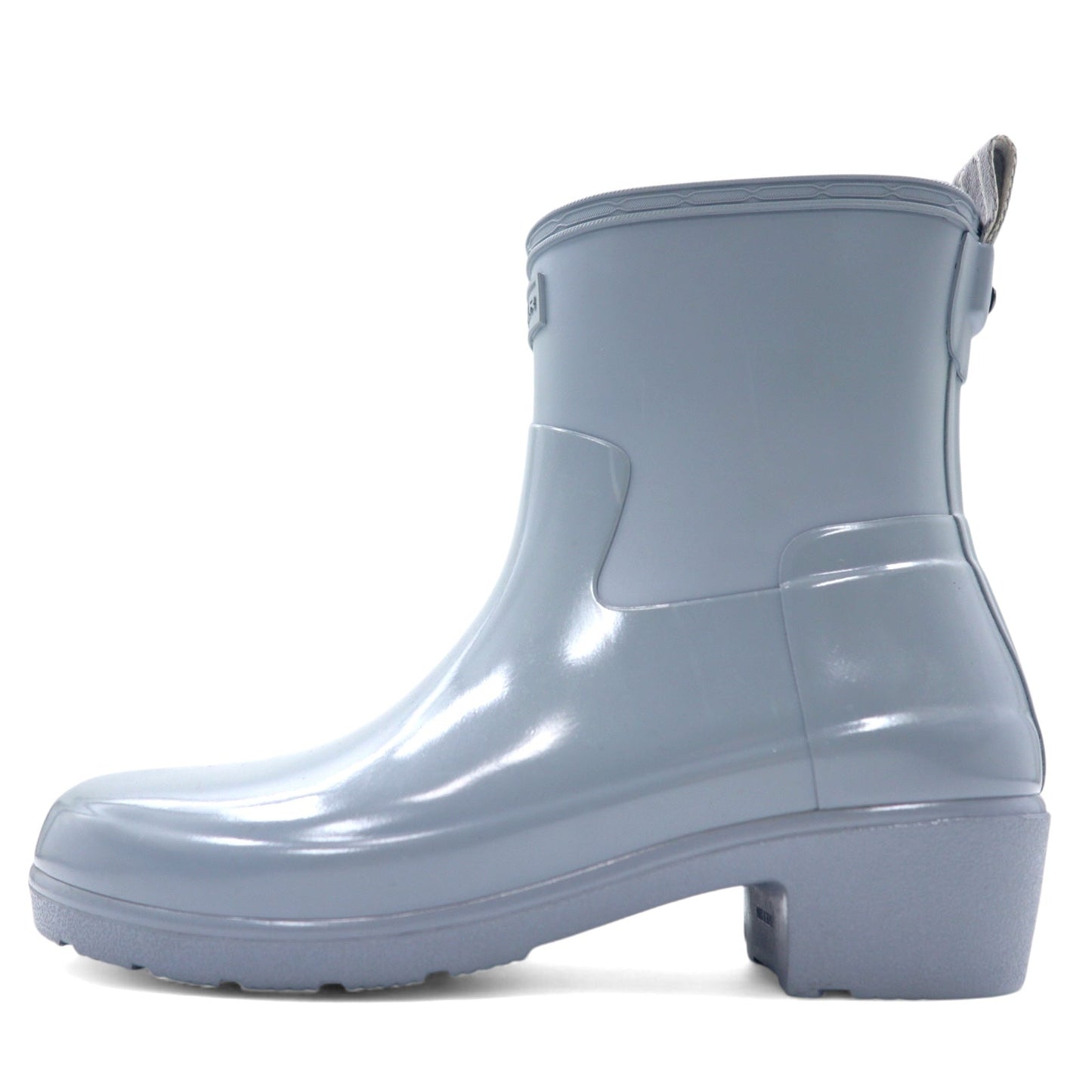 HUNTER Refined Low Heel Biker Gloss Duo REF LOW HEEL BIKER GLOSS DUO Rubber Boots/Rain Boots, Size 25cm, Gray, WFS2037DUO