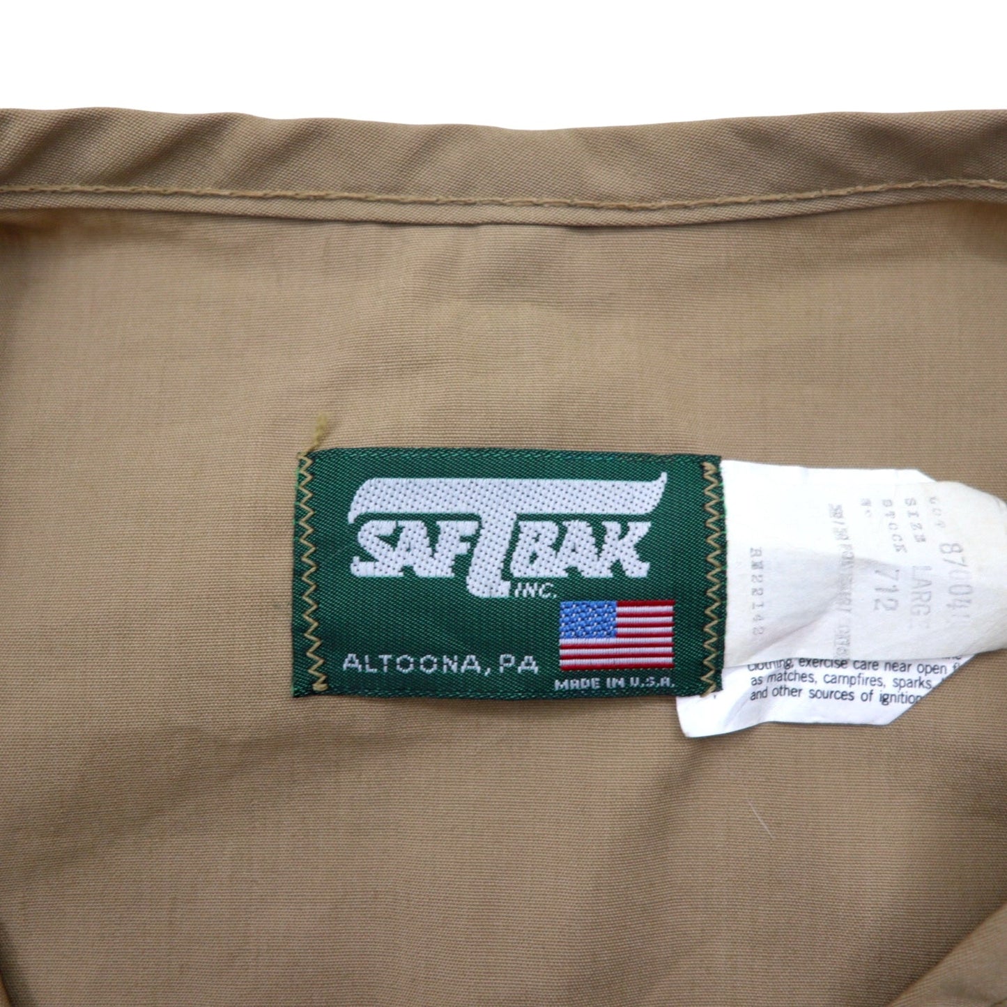 Made in the USA, 90s SAFTBAK Fishing/Hunting Vest, Large, Beige, IDEAL Zip