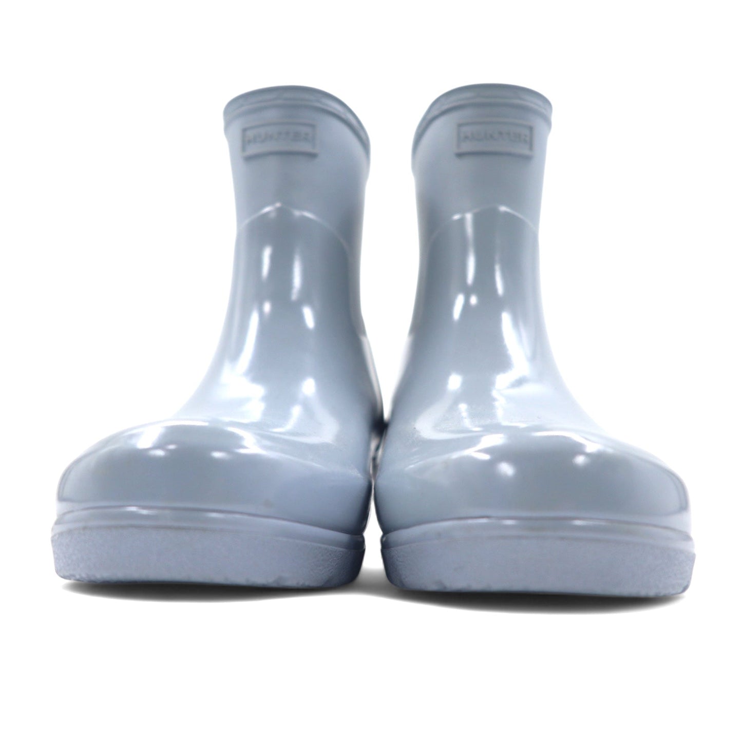 HUNTER Refined Low Heel Biker Gloss Duo REF LOW HEEL BIKER GLOSS DUO Rubber Boots/Rain Boots, Size 25cm, Gray, WFS2037DUO