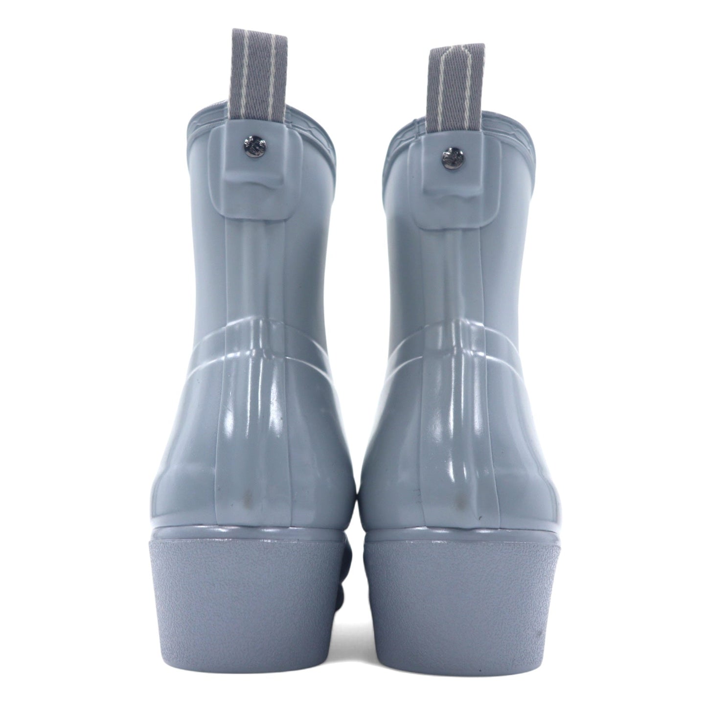 HUNTER Refined Low Heel Biker Gloss Duo REF LOW HEEL BIKER GLOSS DUO Rubber Boots/Rain Boots, Size 25cm, Gray, WFS2037DUO