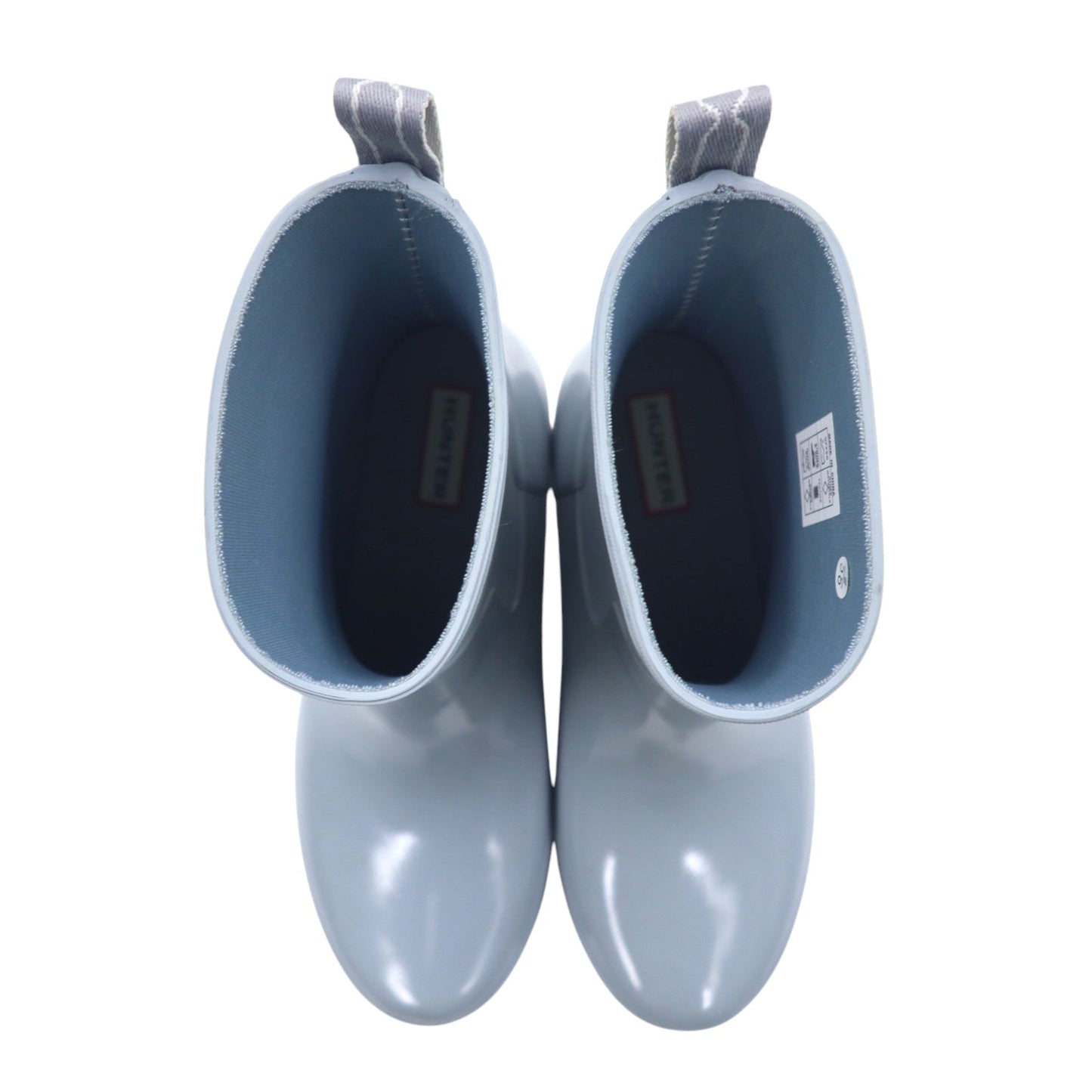 HUNTER Refined Low Heel Biker Gloss Duo REF LOW HEEL BIKER GLOSS DUO Rubber Boots/Rain Boots, Size 25cm, Gray, WFS2037DUO