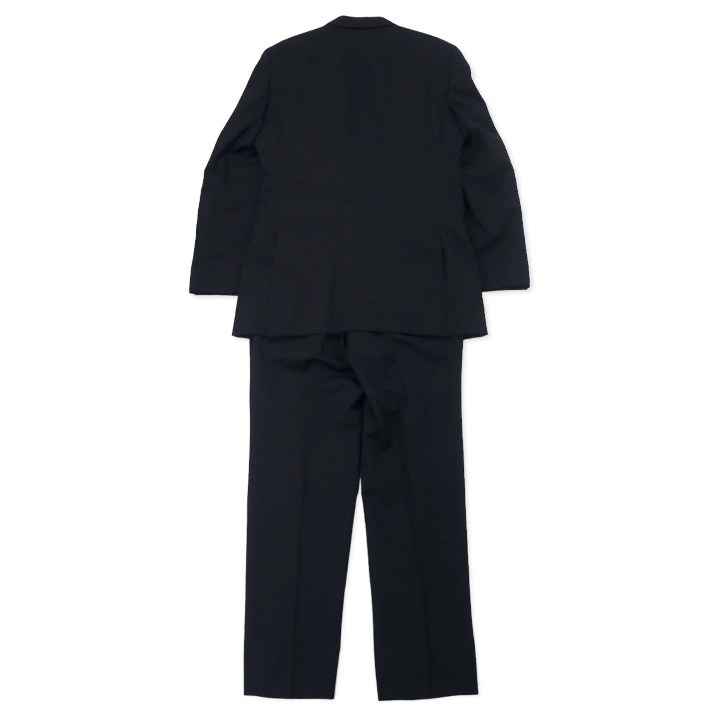 BURBERRY BLACK LABEL 3B Suit, Size 42R, Black Striped Wool, Super 100s, Made in Japan