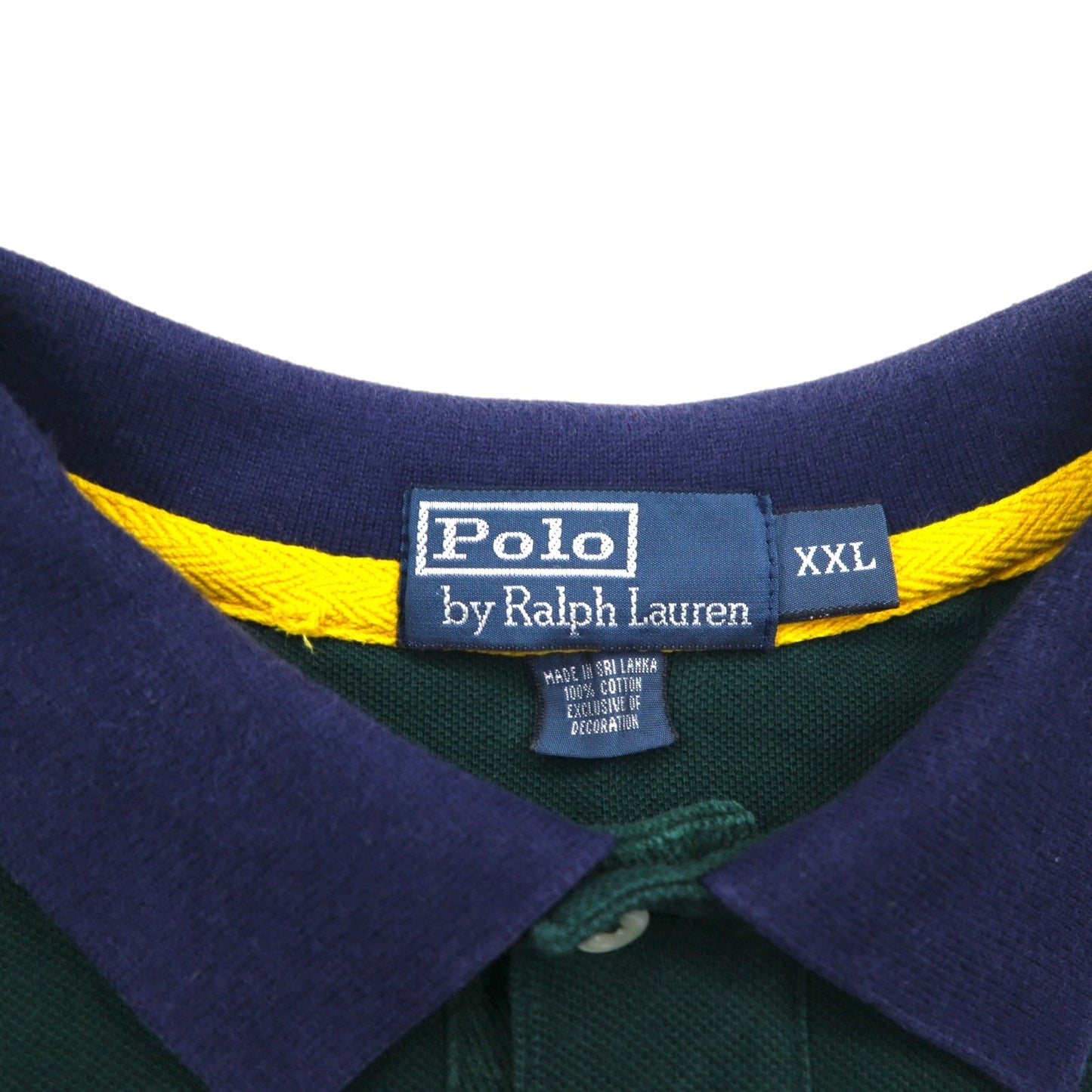 Polo by Ralph Lauren 90s Big Pony Embroidered Polo Shirt, Size 2XL, Green Cotton, Pique