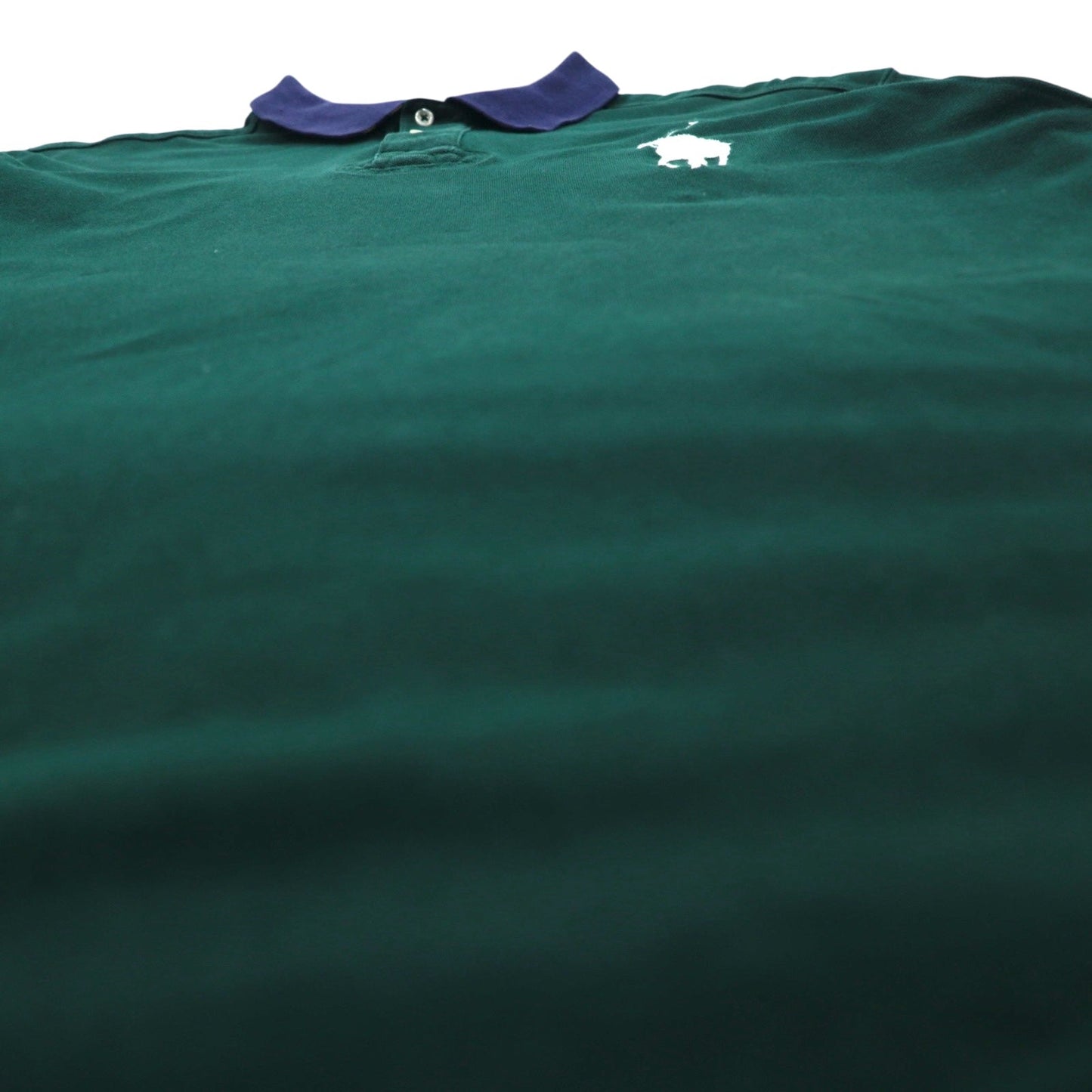 Polo by Ralph Lauren 90s Big Pony Embroidered Polo Shirt, Size 2XL, Green Cotton, Pique