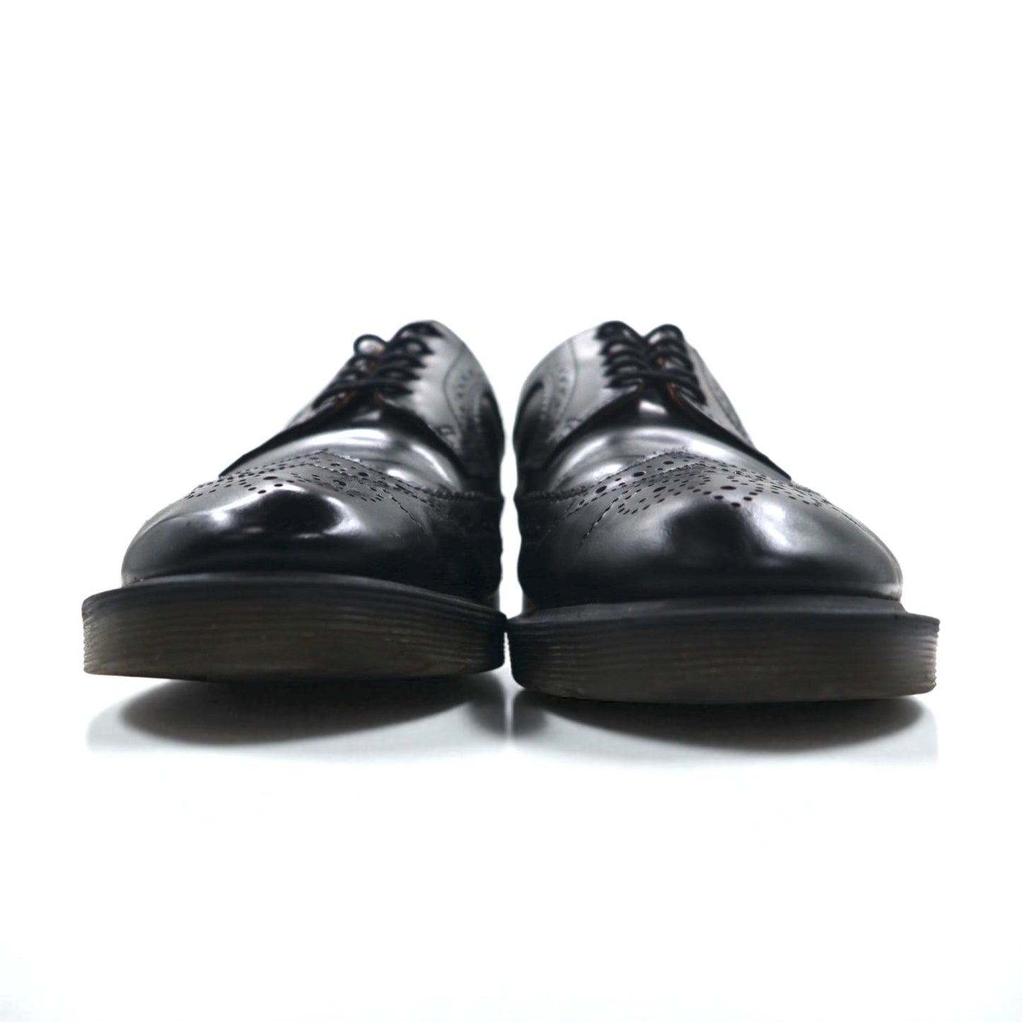 Dr. Martens Wingtip Full Brogue Dress Shoes, Size 27cm, Black Leather, 3989