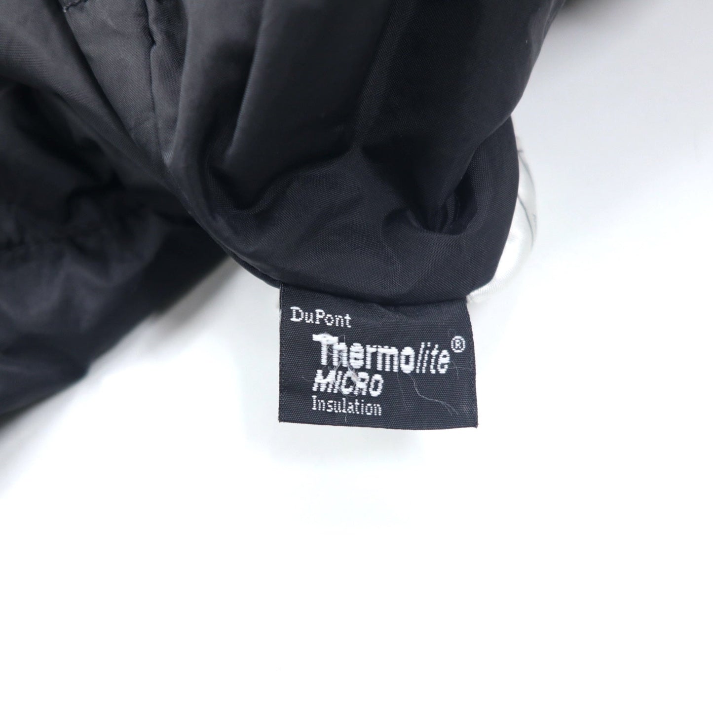 NIKE 90s Thermolite Padded Nylon Jacket, XL, Gray, Swoosh Logo Embroidered, Black Tag, Drawcord
