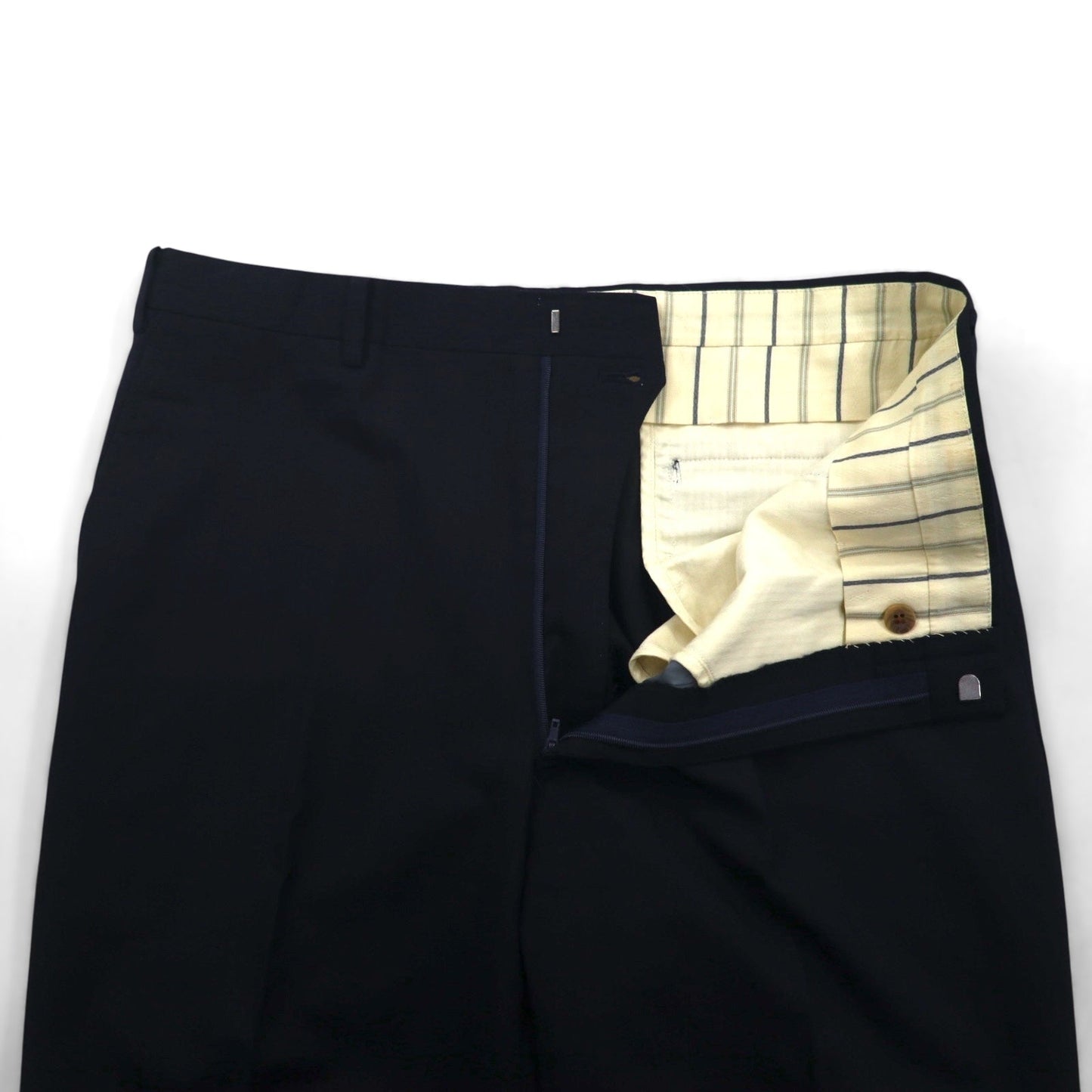 BURBERRY 90年代 PRESTIGE COLLECTION 日本製 ピークドラペル ダブル セットアップ スーツ M ネイビー ウール