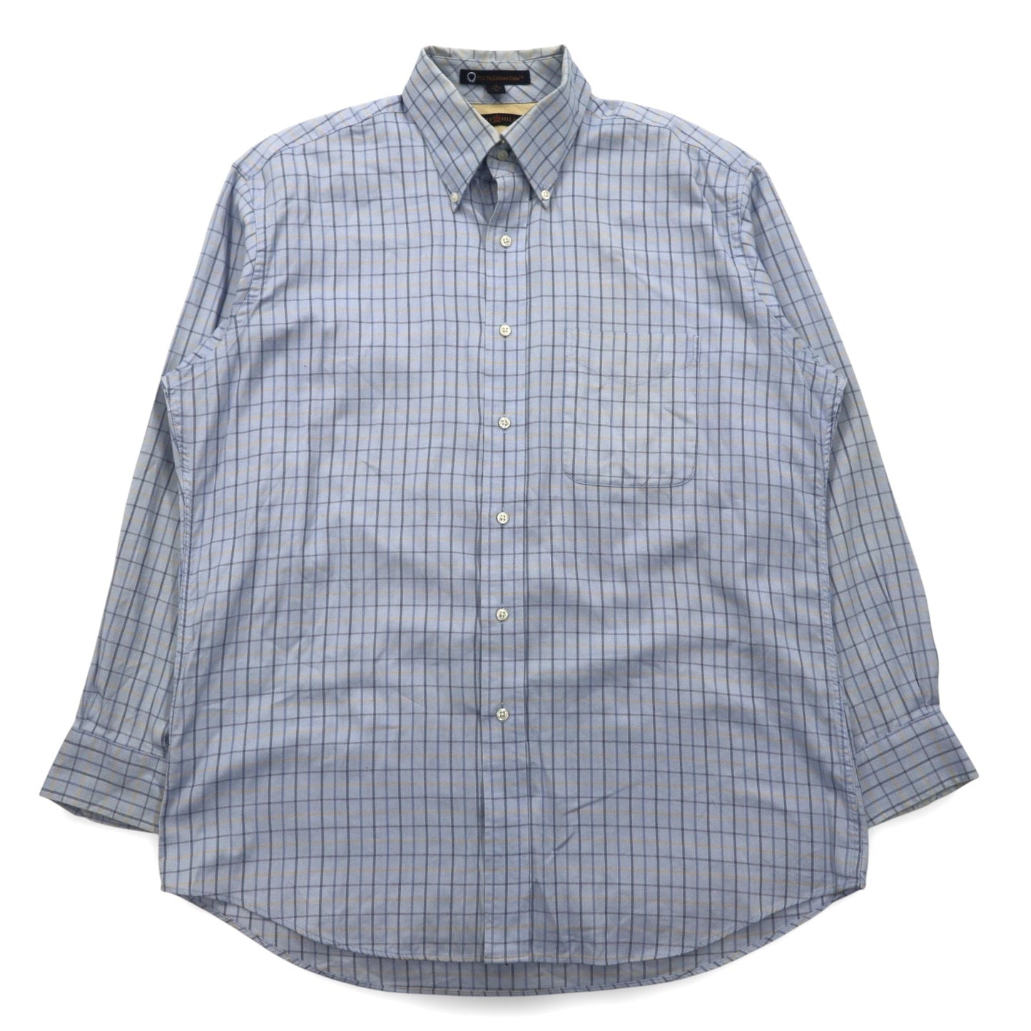 TOMMY HILFIGER 90s Oversized Button-Down Shirt, Large, Blue, Windowpane Check