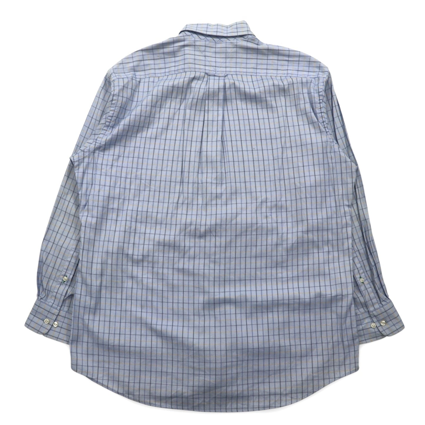 TOMMY HILFIGER 90s Oversized Button-Down Shirt, Large, Blue, Windowpane Check