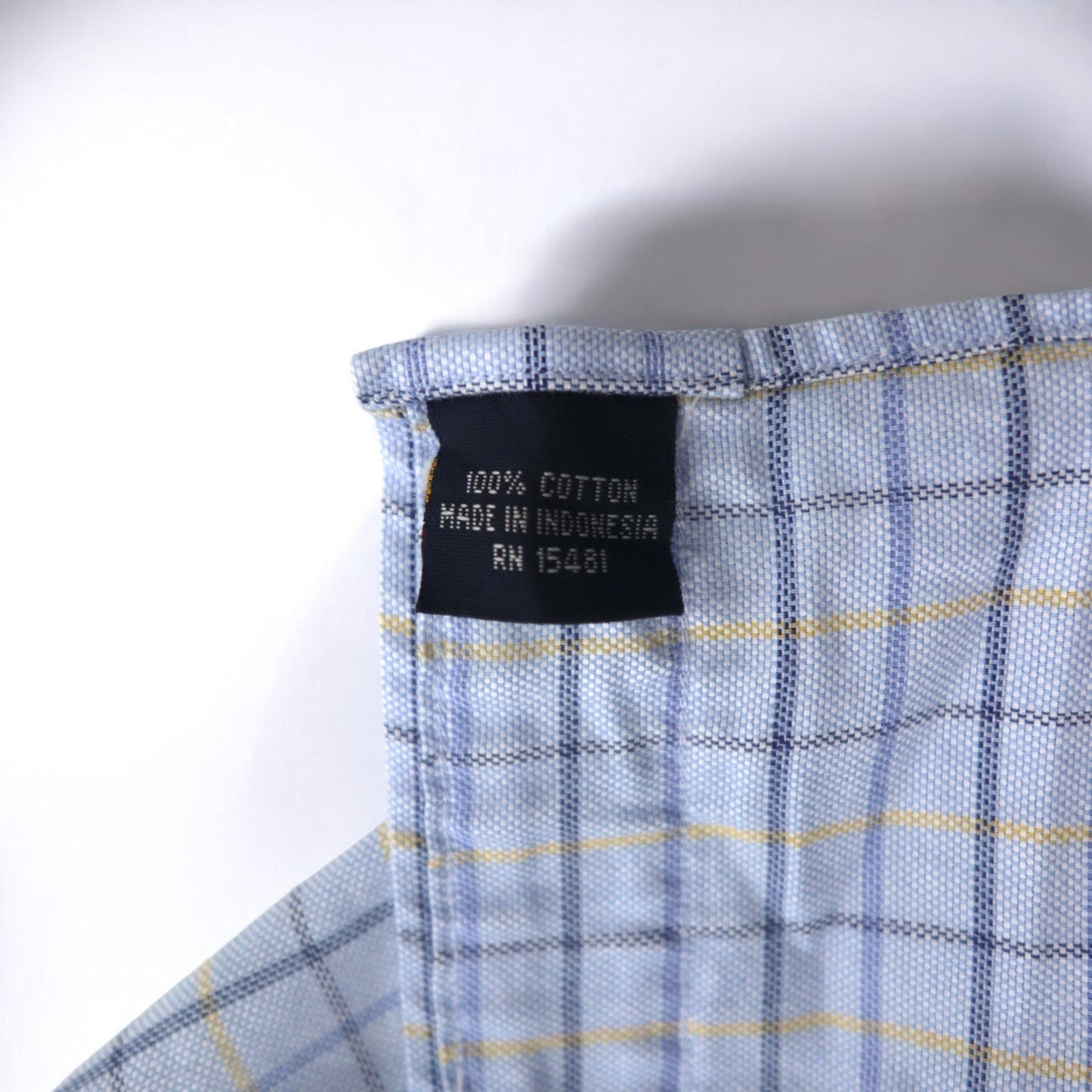 TOMMY HILFIGER 90s Oversized Button-Down Shirt, Large, Blue, Windowpane Check