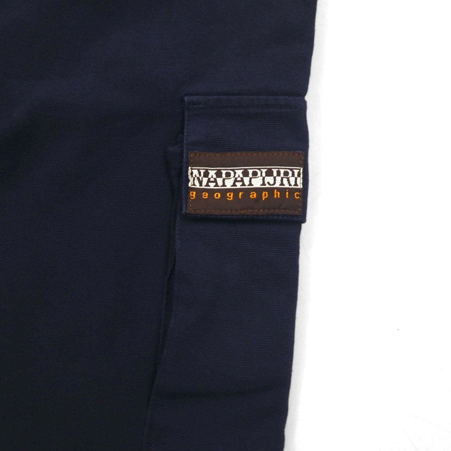 NAPAPIJRI Italian-made Utility Cargo Pants, XL, Navy Cotton, Flap Pockets