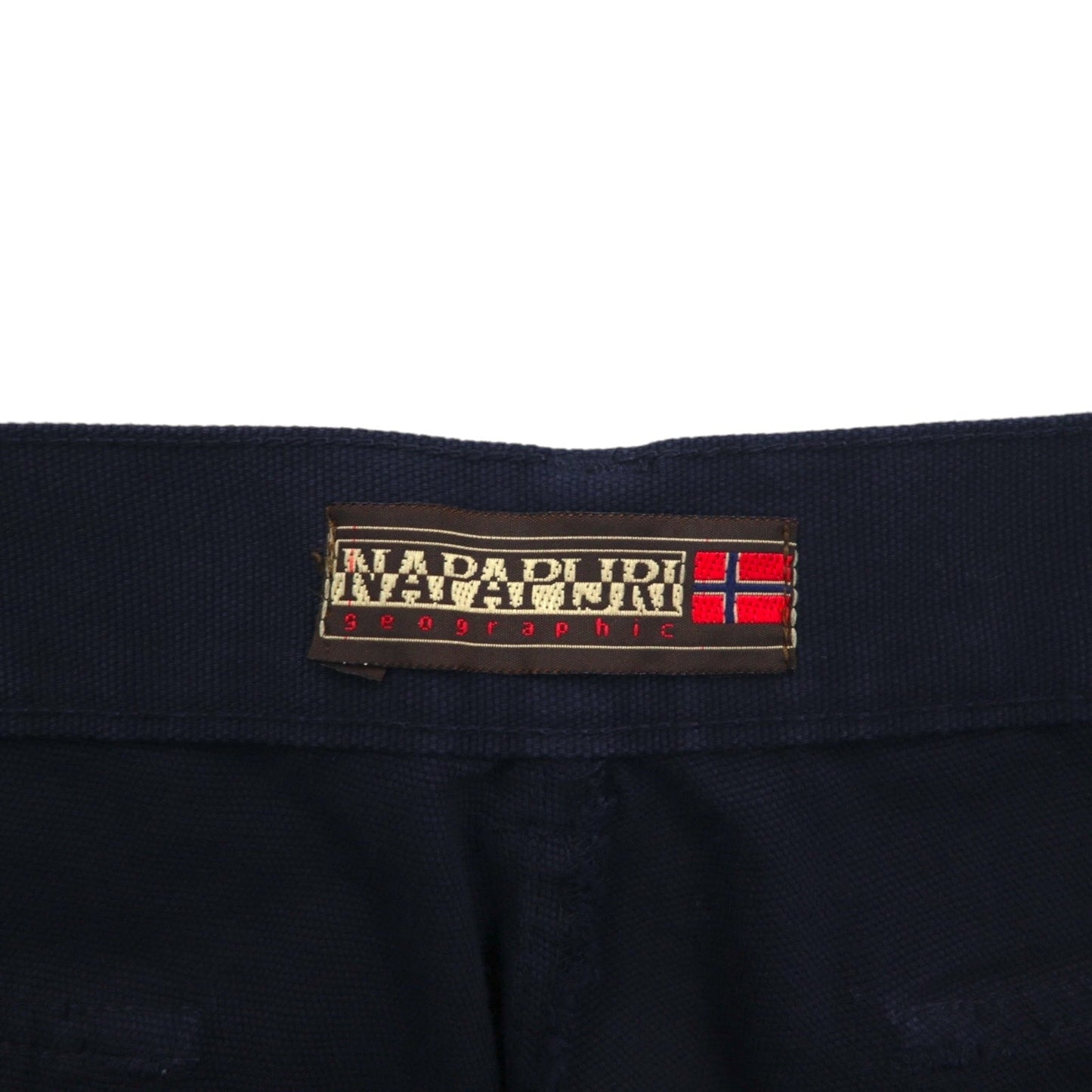 NAPAPIJRI Italian-made Utility Cargo Pants, XL, Navy Cotton, Flap Pockets