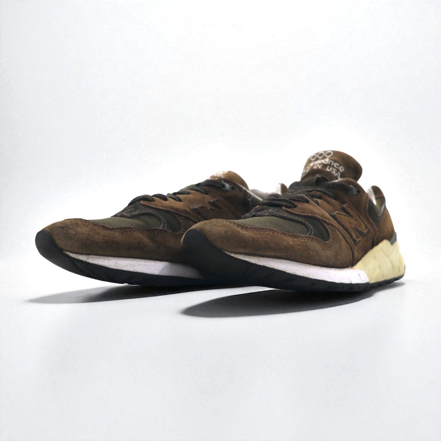 New Balance 999 Sneakers, Made in USA, Size 26.5cm, Brown Suede with ABZORB Mesh, M999NJ