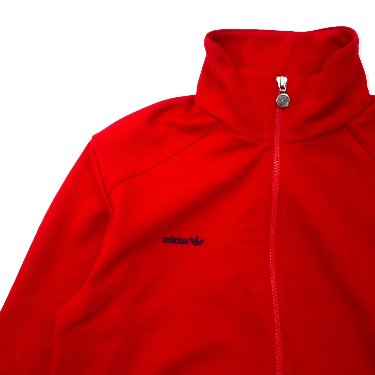 adidas 西ドイツ製 70年代 トラックジャケット ジャージ O レッド ポリエステル トレフォイル 3ストライプス