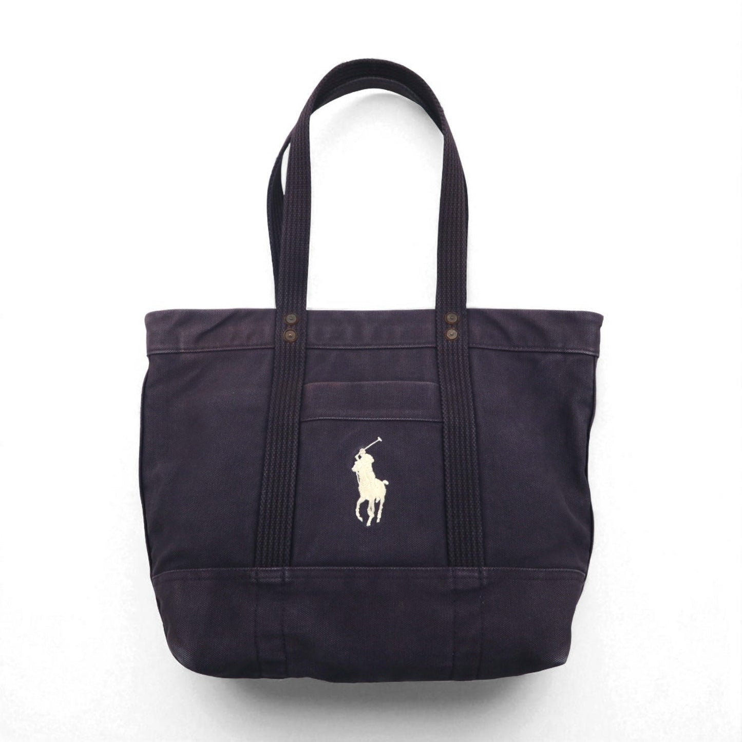 Polo Ralph Lauren トートバッグ ネイビー キャンバス ヴィンテージ加工 ポニー刺繡