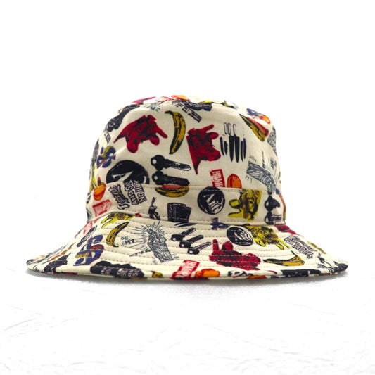 CA4LA x Andy Warhol Bucket Hat, Free Size, Beige, All-Over Print, Art, CAW00420, Made in Japan