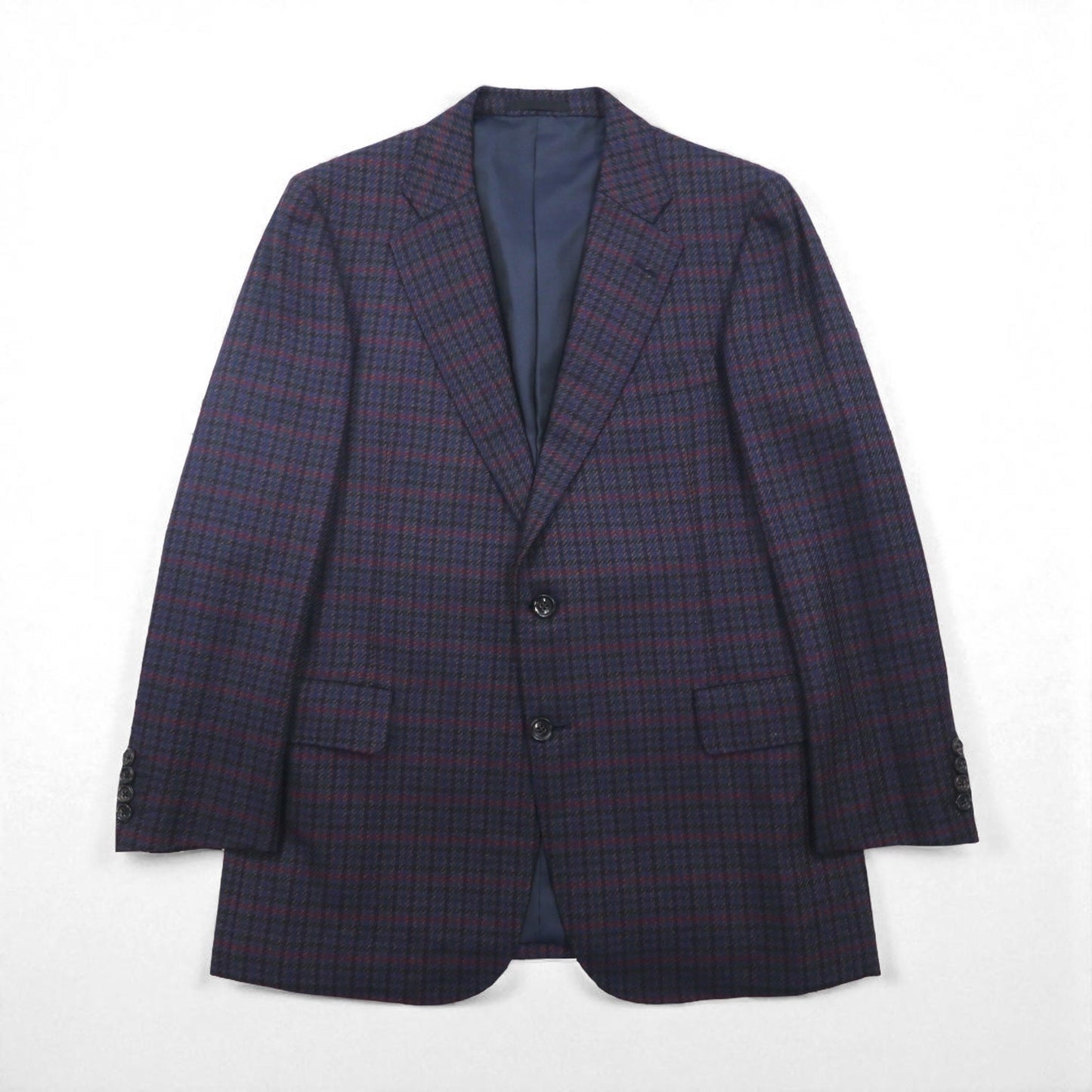 BURBERRY シルク混 テーラードジャケット M チェック PRESTIGE COLLECTION 日本製