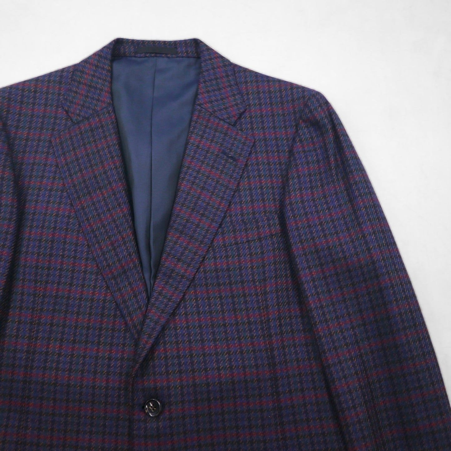 BURBERRY シルク混 テーラードジャケット M チェック PRESTIGE COLLECTION 日本製